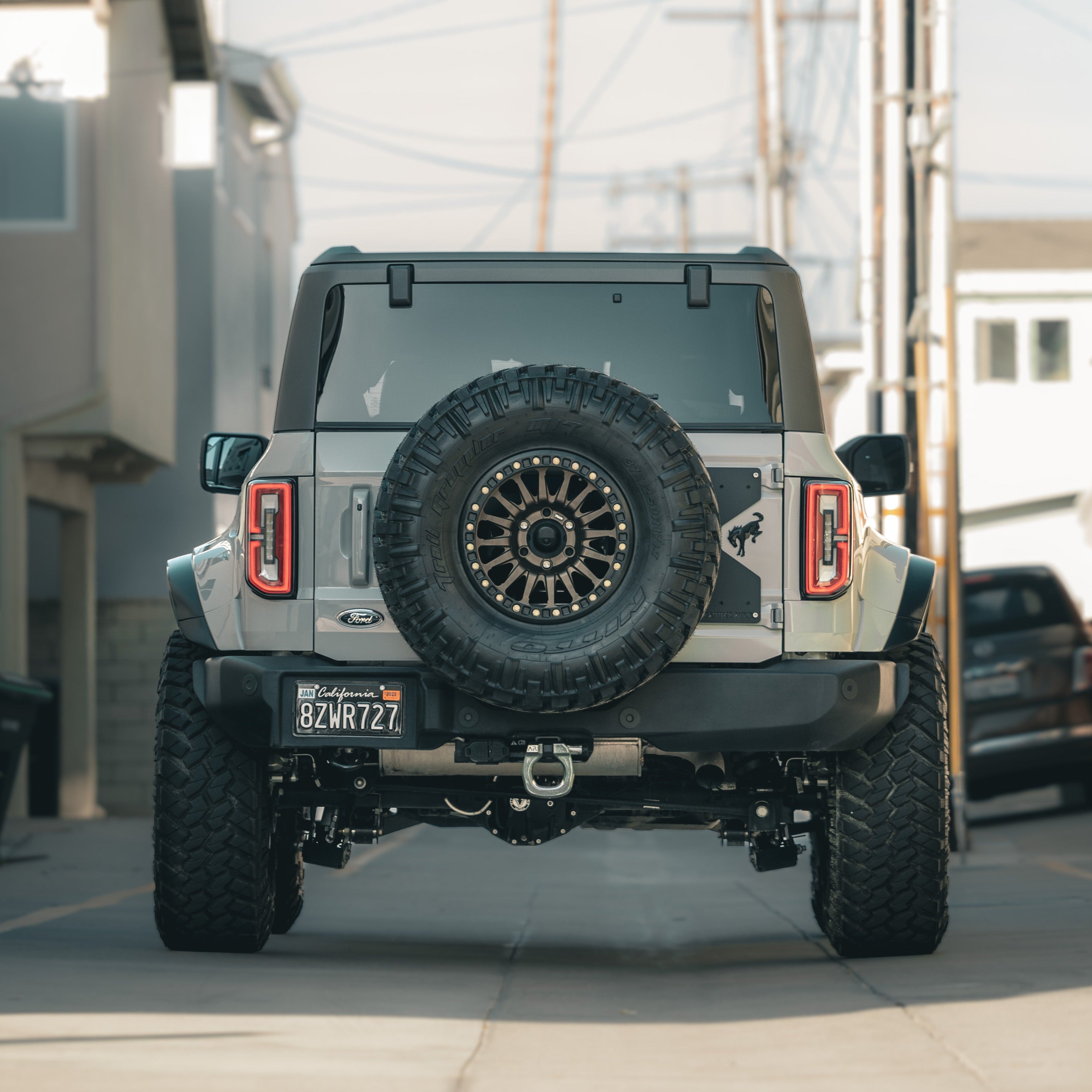 2021-2025 Ford Bronco 2-Door with rear quarter kit showcasing rugged design and off-road capabilities.