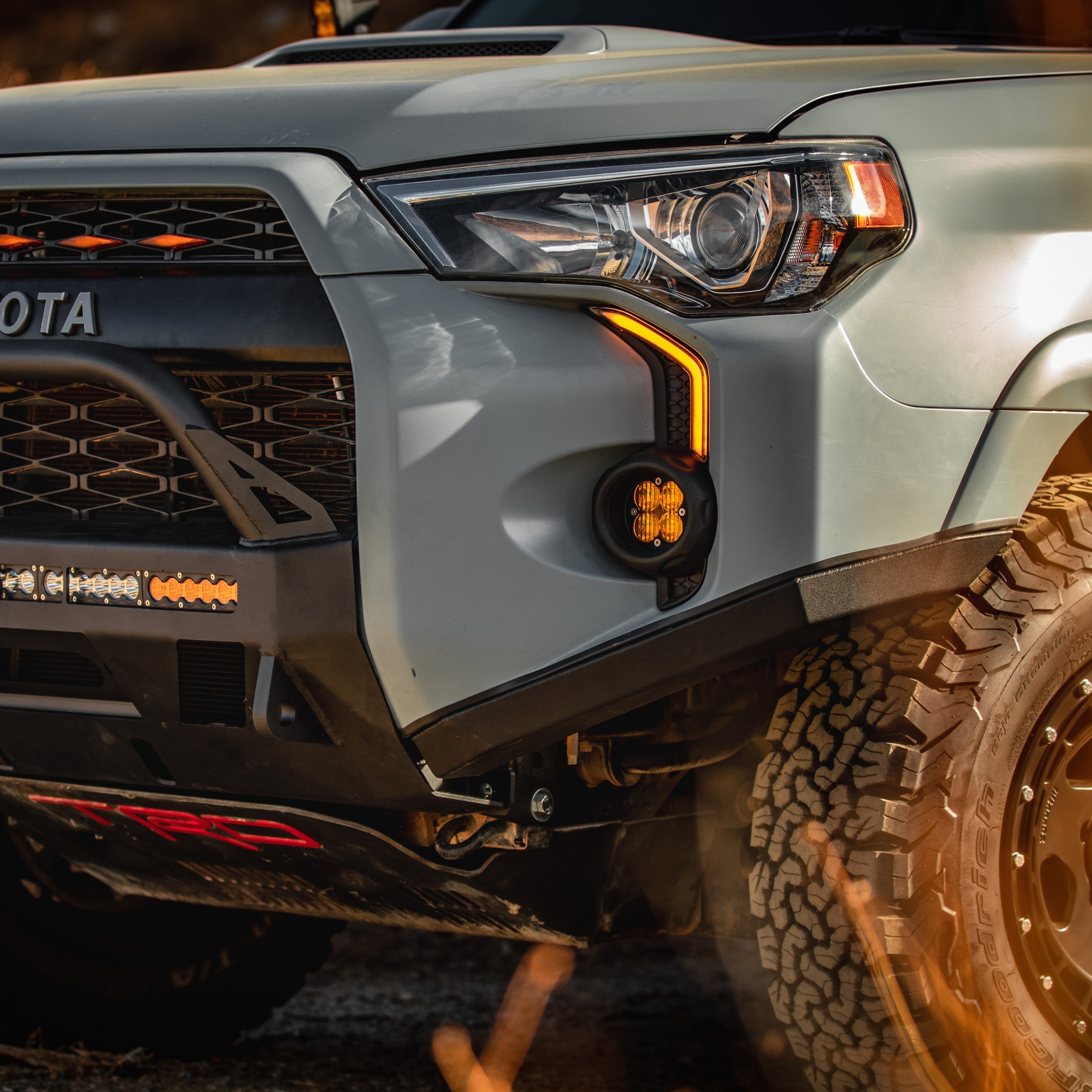 4Runner Lo Pro Bumper with high clearance additions for 2014-2024 models, showcasing rugged design and off-road capability.