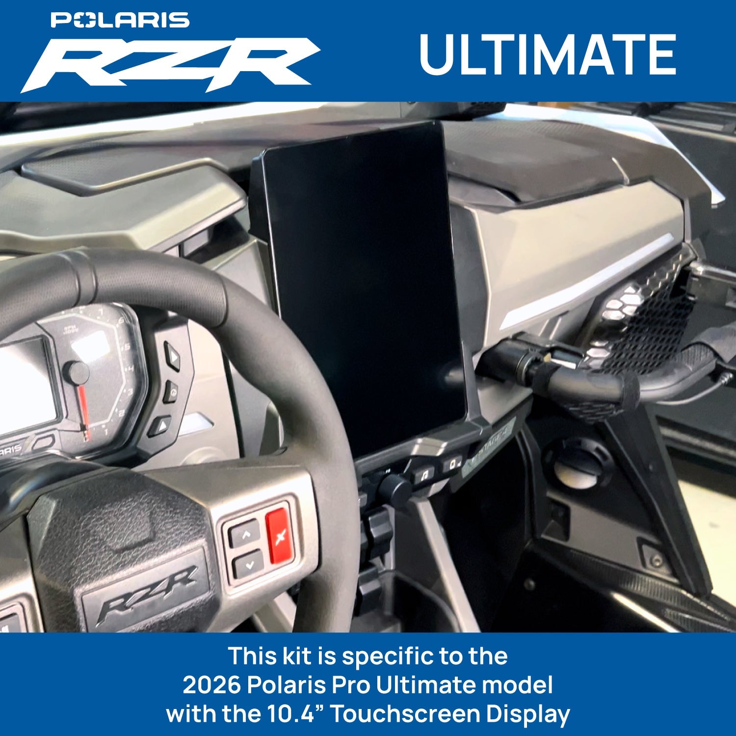 2026 Polaris RZR Pro R Ultimate – Complete Communication Kit with Bluetooth Intercom and 2-Way Radio (10.4″ Touchscreen Models Only) - 696 PLUS Remote Head / M1 VHF Business Band