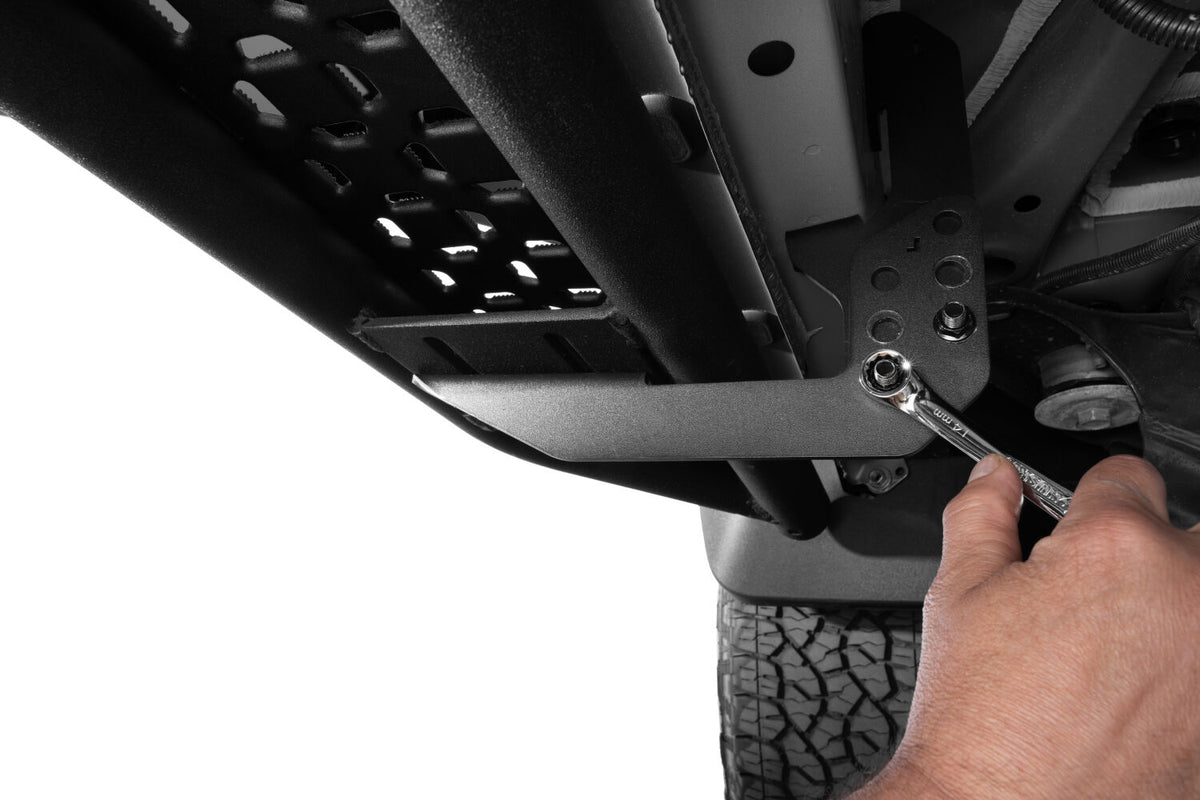 Growler Sport Running Boards Cab Length -15-26 Ford F150/17-26 Ford F250/F350 Regular Cab Textured Black N Fab