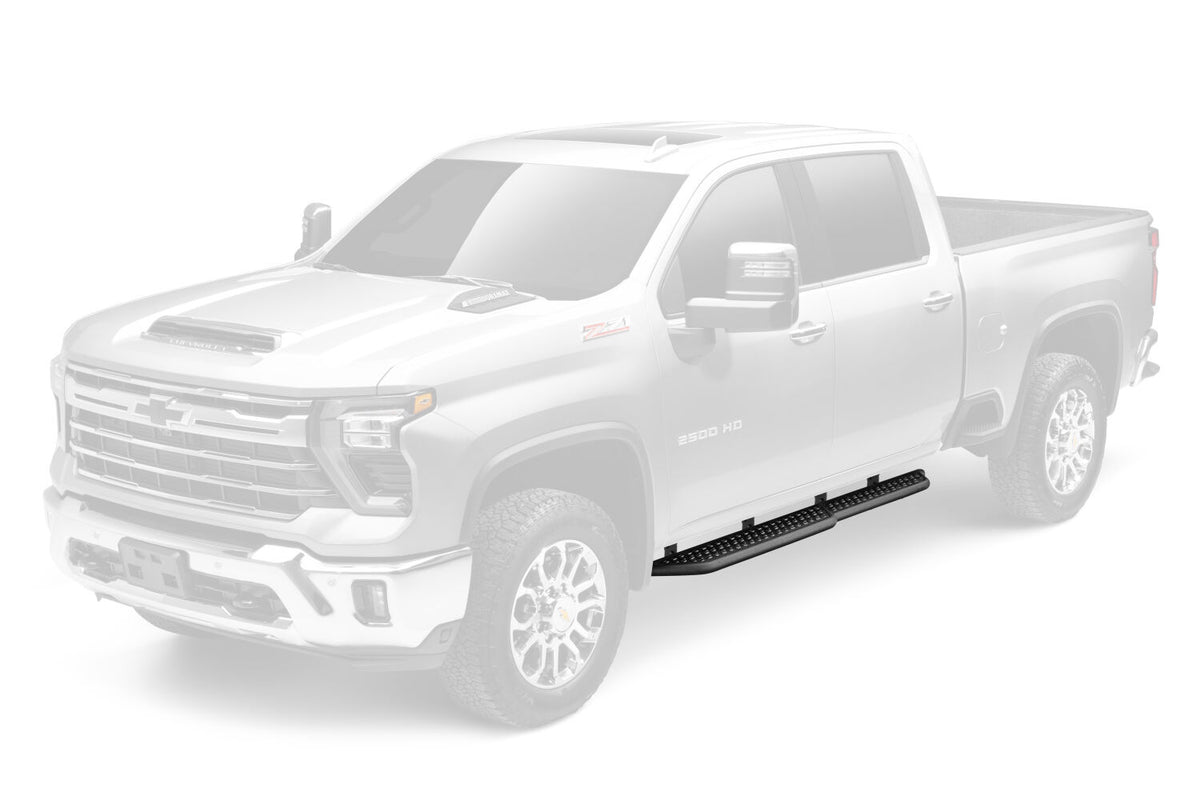 Growler Sport Running Boards Cab Length 2019 (New Body Style)-2026 Chevy Silverado/GMC Sierra 1500/2020-2026 GM2500 HD/3500 HD Crew Cab Textured Black N Fab
