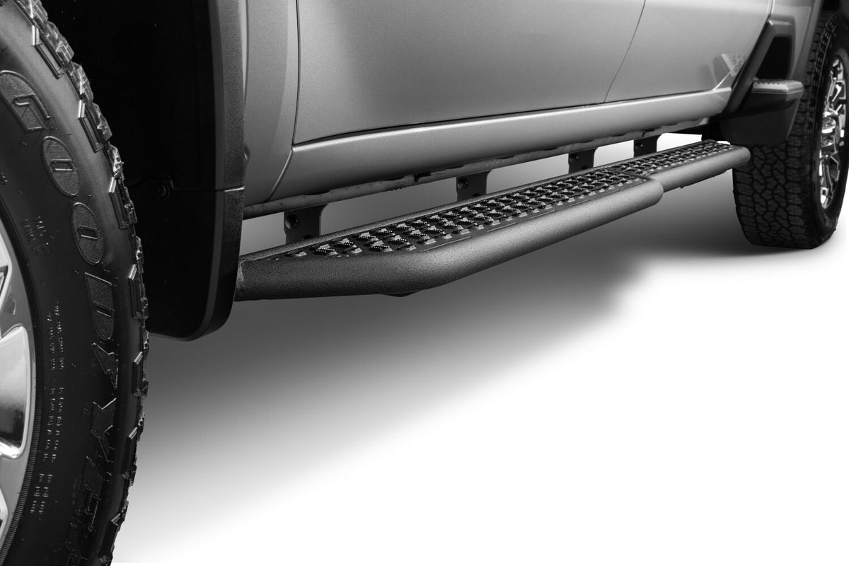 Growler Sport Running Boards Cab Length 2019 (New Body Style)-2026 Chevy Silverado/GMC Sierra 1500/2020-2026 GM2500 HD/3500 HD Crew Cab Textured Black N Fab