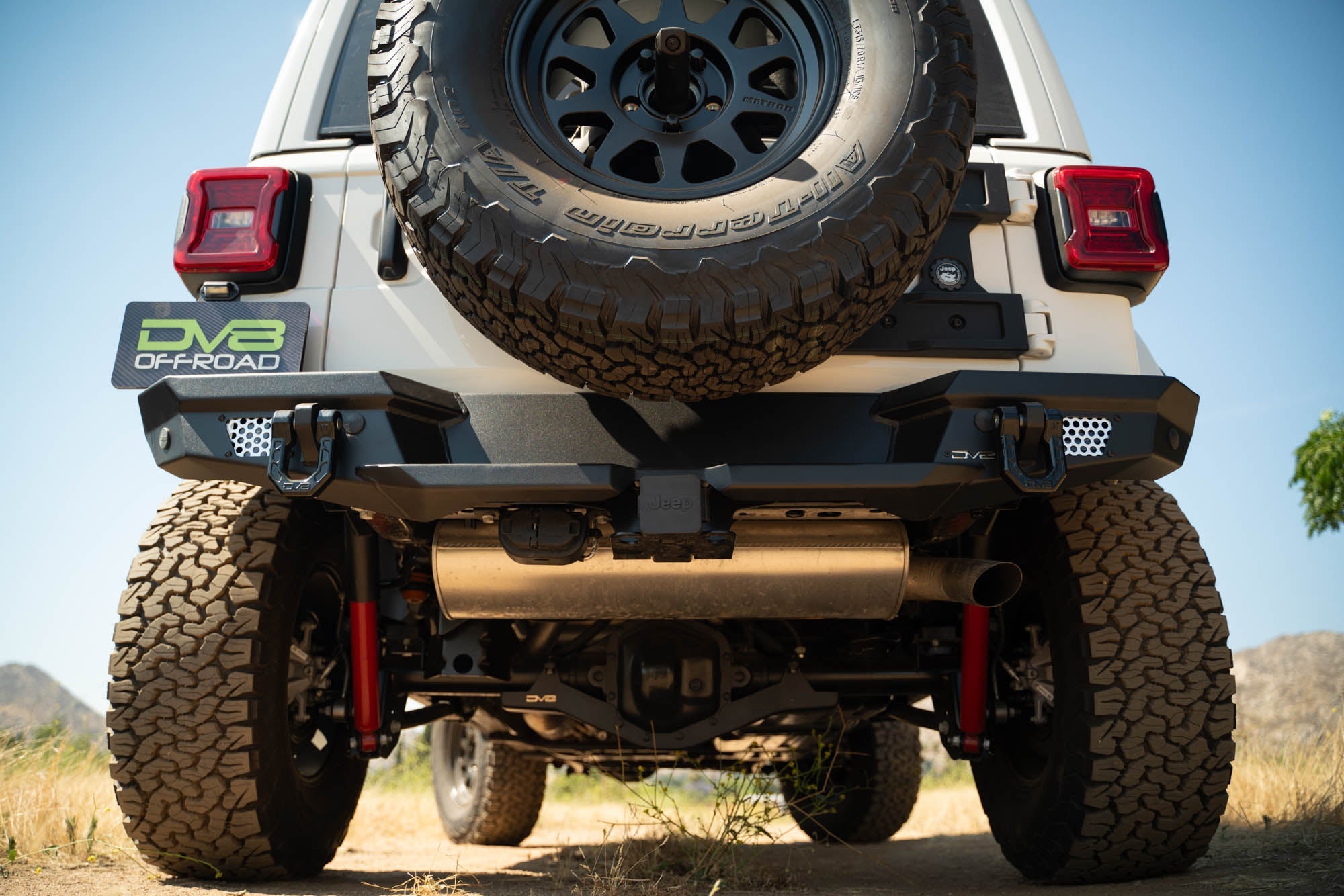 2018 2025 Jeep Wrangler JL JLU Mto Series Rear Bumper W/ Optional Tire Carrier DV8 Offroad