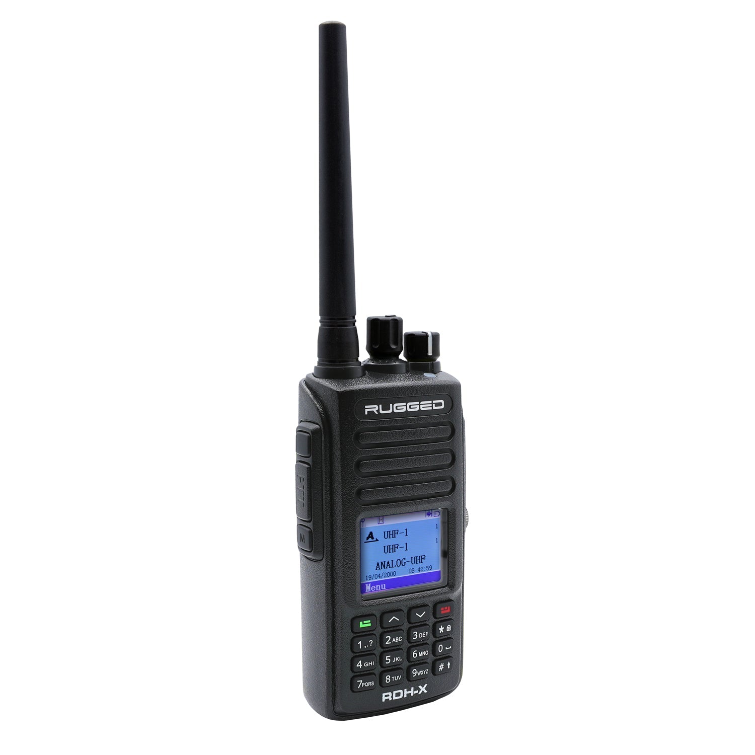 WATERPROOF - Rugged RDH-X - Business Band Two Way Handheld Radio - Digital and Analog - Black