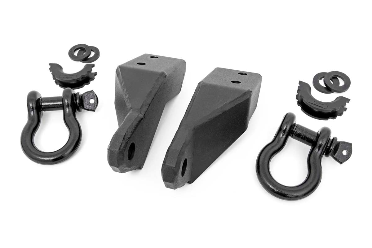Tow Hook Brackets D-Ring Bull Bar Sup Toyota Tundra 2WD/4WD (2007-2021) Rough Country