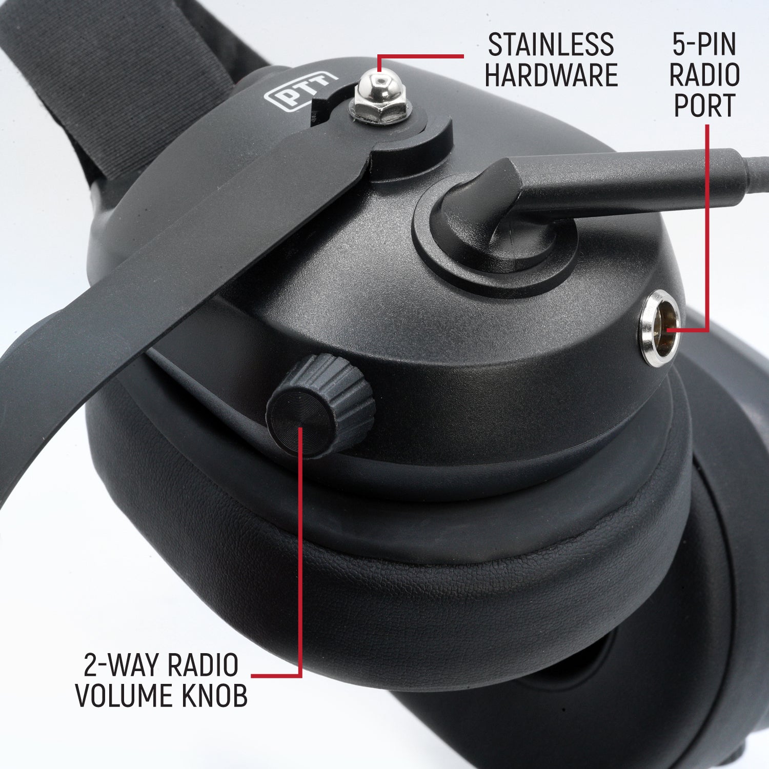 Bluetooth Headset for Cell Phones - 2-Way Radio Compatible (OTH and BTH) - Behind The Head