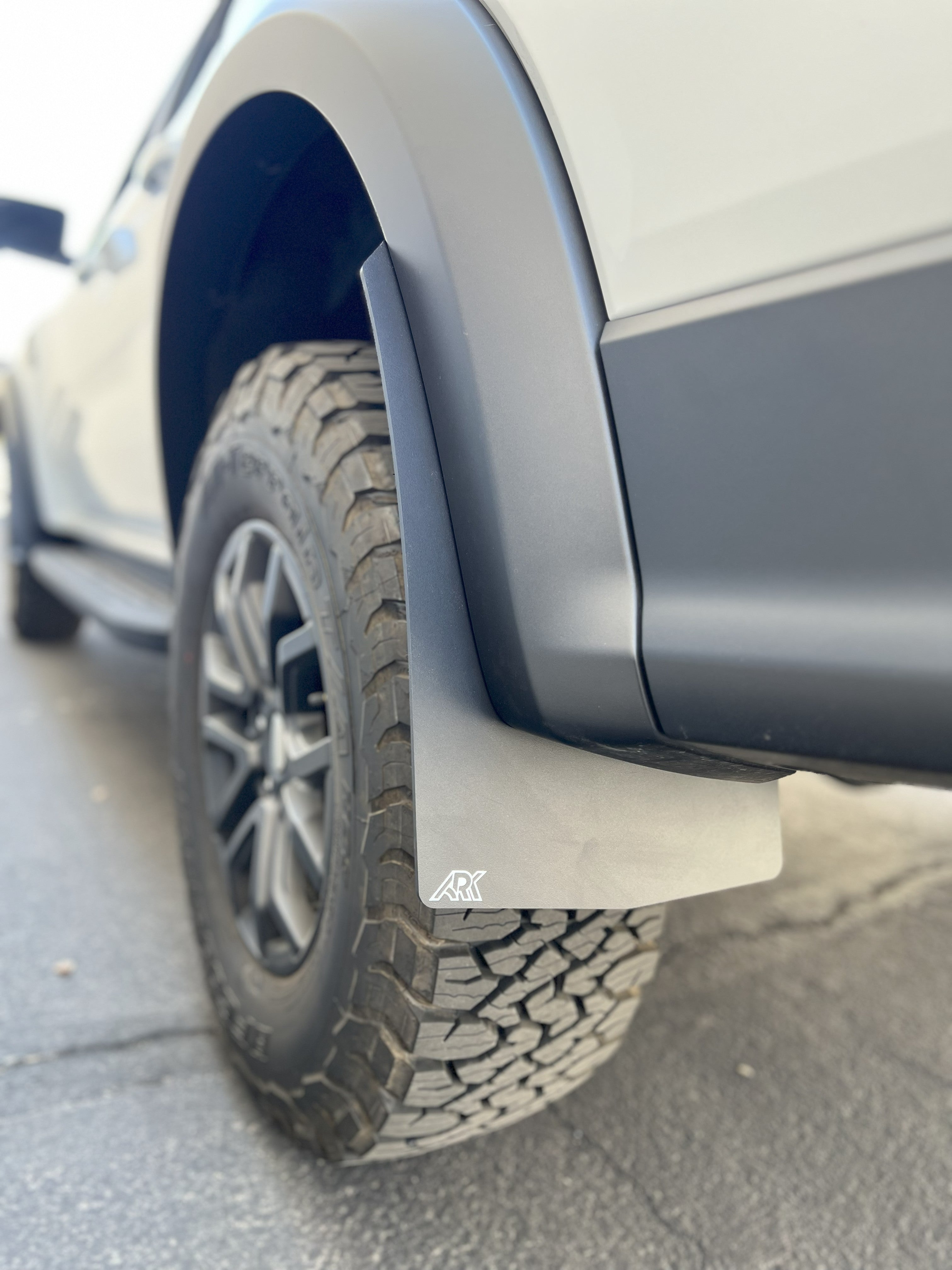 2024+ Ford Ranger Raptor TriXPoly mid mud flaps designed for enhanced protection and durability on off-road adventures.