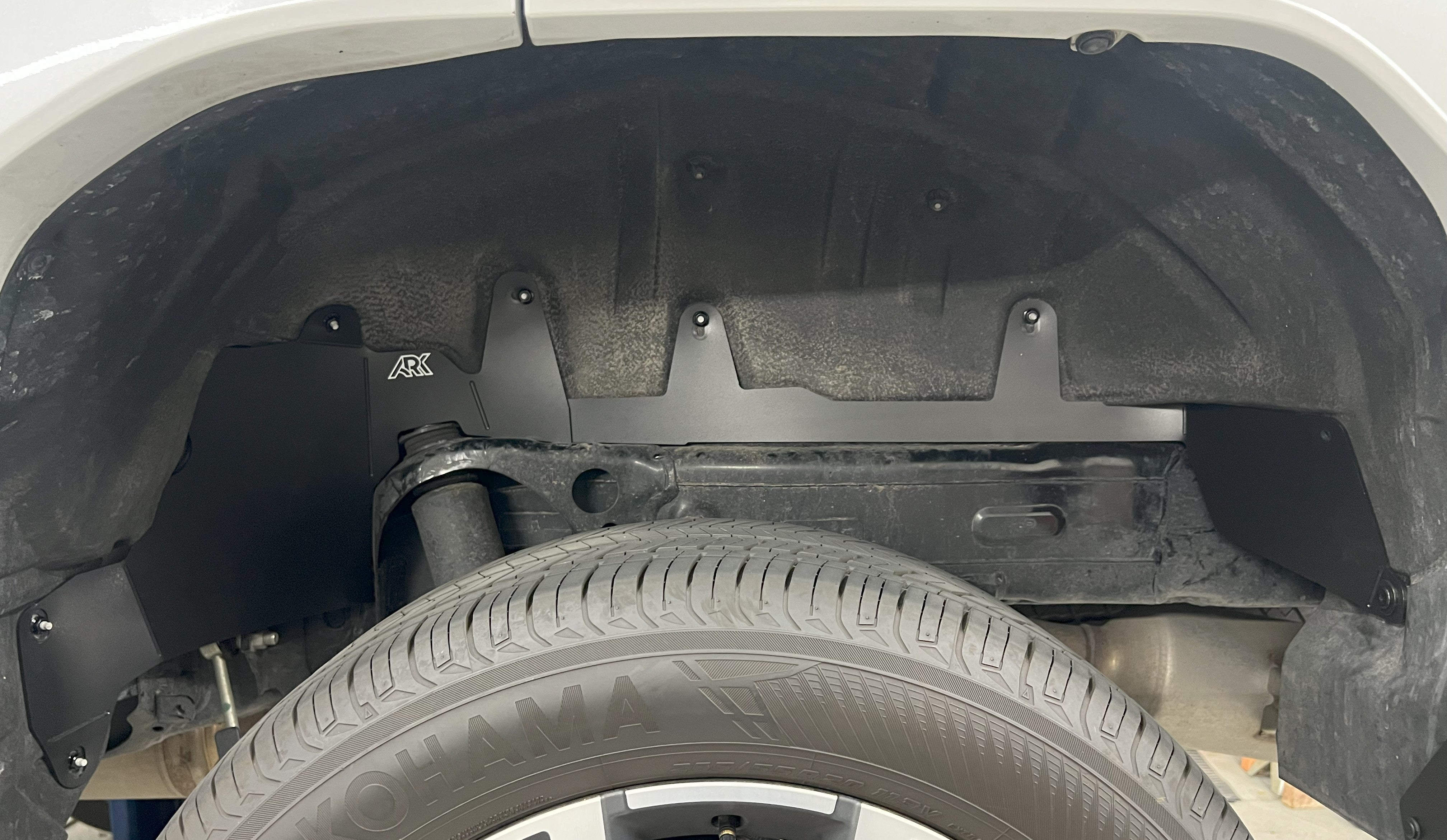 2025+ Toyota 4Runner TriXpoly rear splash guards installed, protecting the wheel well and enhancing vehicle durability.