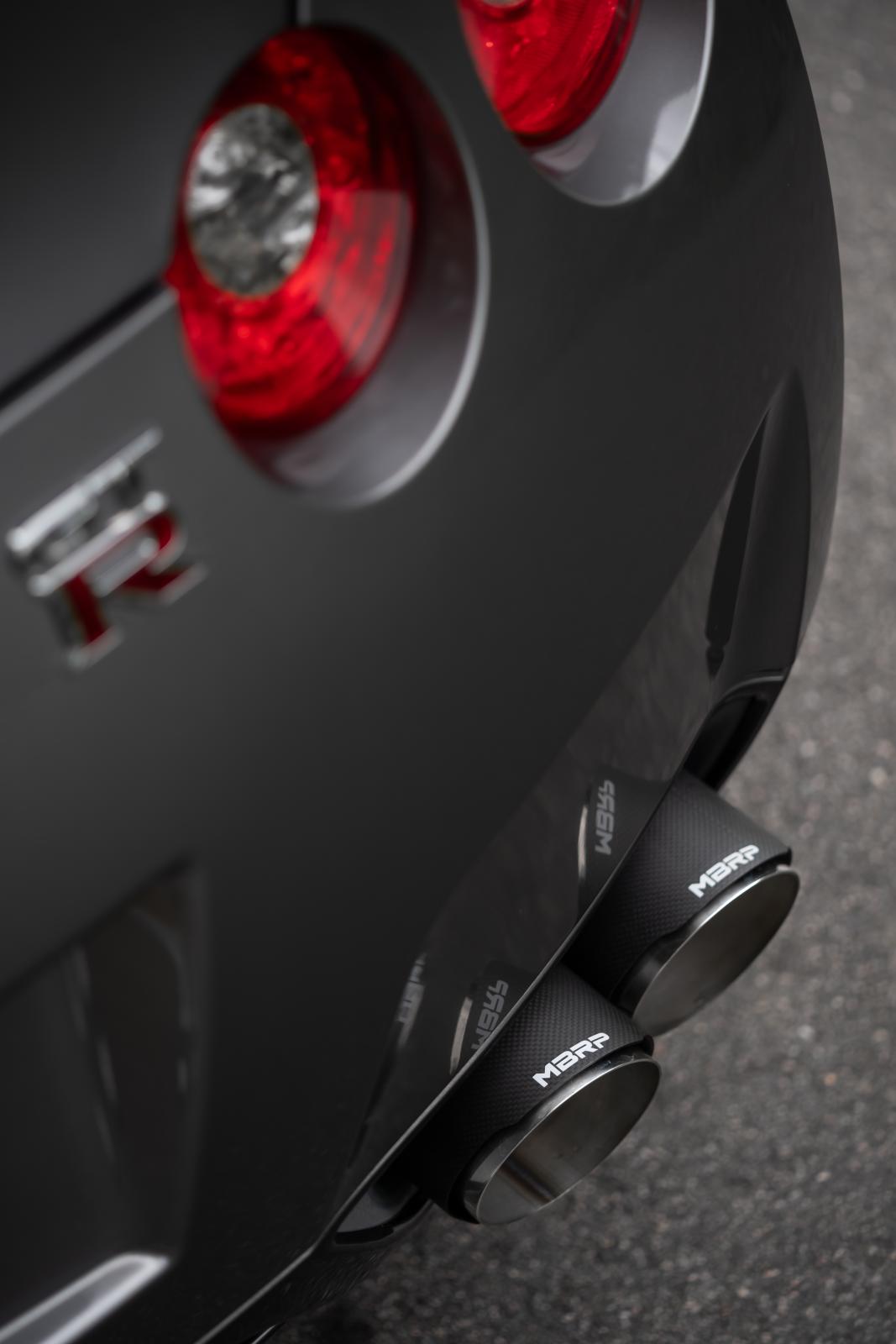 2009-2024 Nissan GT-R 3.8L Armor Pro T304 Stainless Steel 3.5 Inch Cat-Back Dual Split Rear with Quad Carbon Fiber Tips MBRP