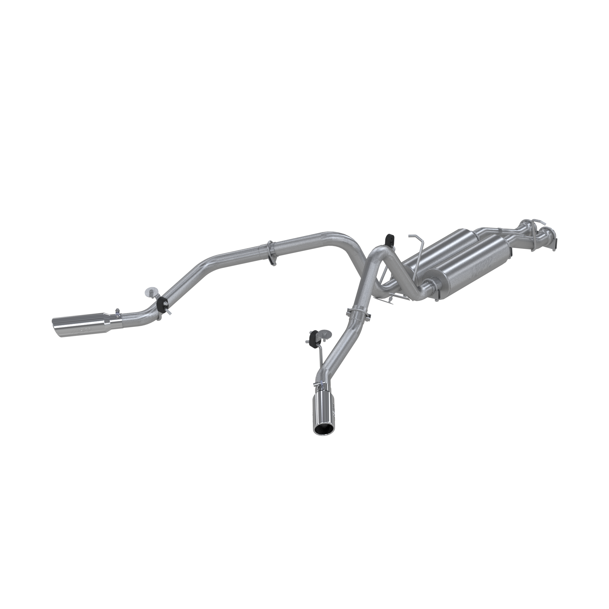 Chevrolet /GMC Cat Back Exhaust System Dual Split Side Armor Lite For 01-06 Chevrolet/GMC 2500 HD 6.0L CC-SB and 07 2500HD Classic 6.0L CC-SBMBRP