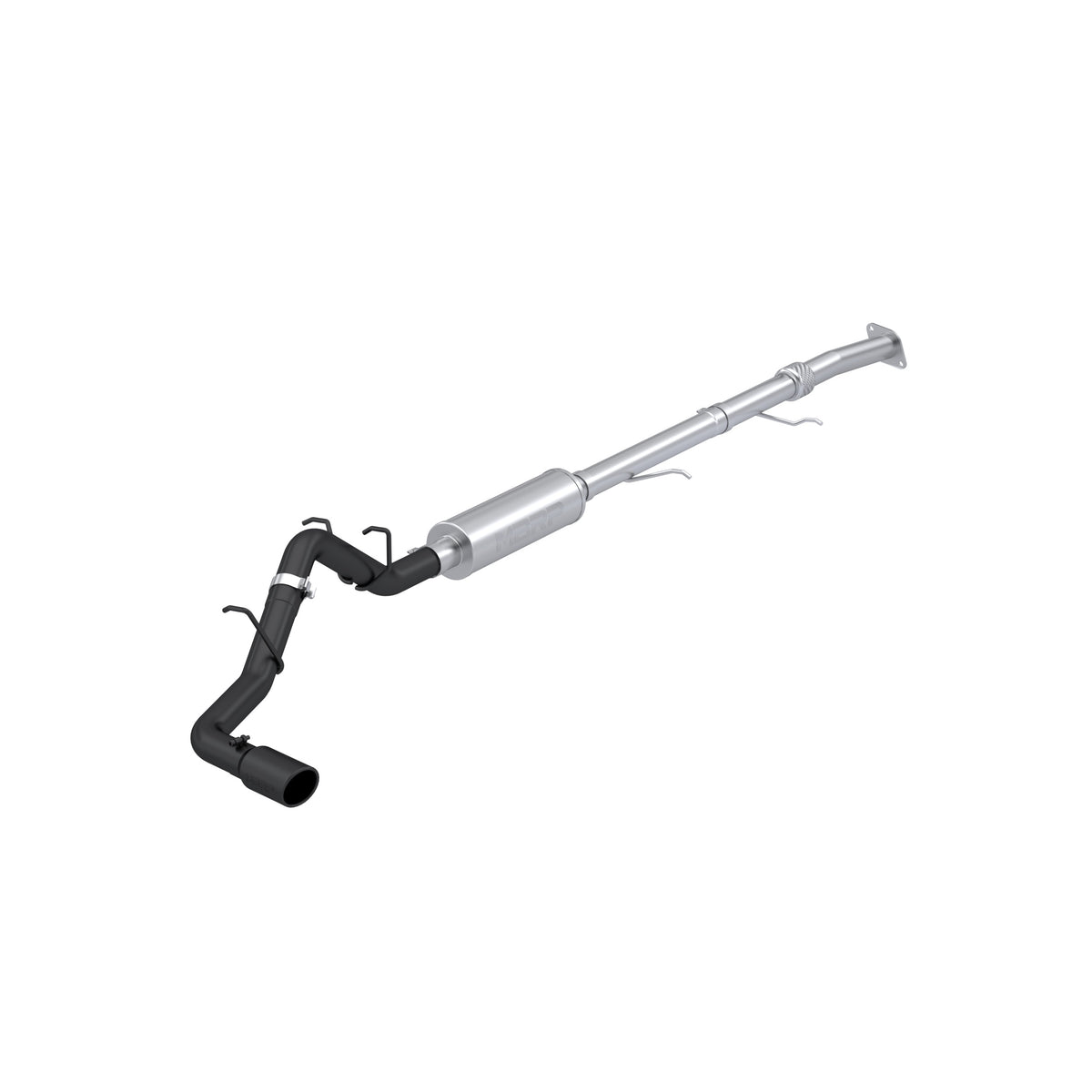 2023-Up Colorado/Canyon 2.7L Black-Coated Aluminized Steel 3 Inch Cat-Back Exhaust Single Side Exit with Tip Armor BLK MBRP