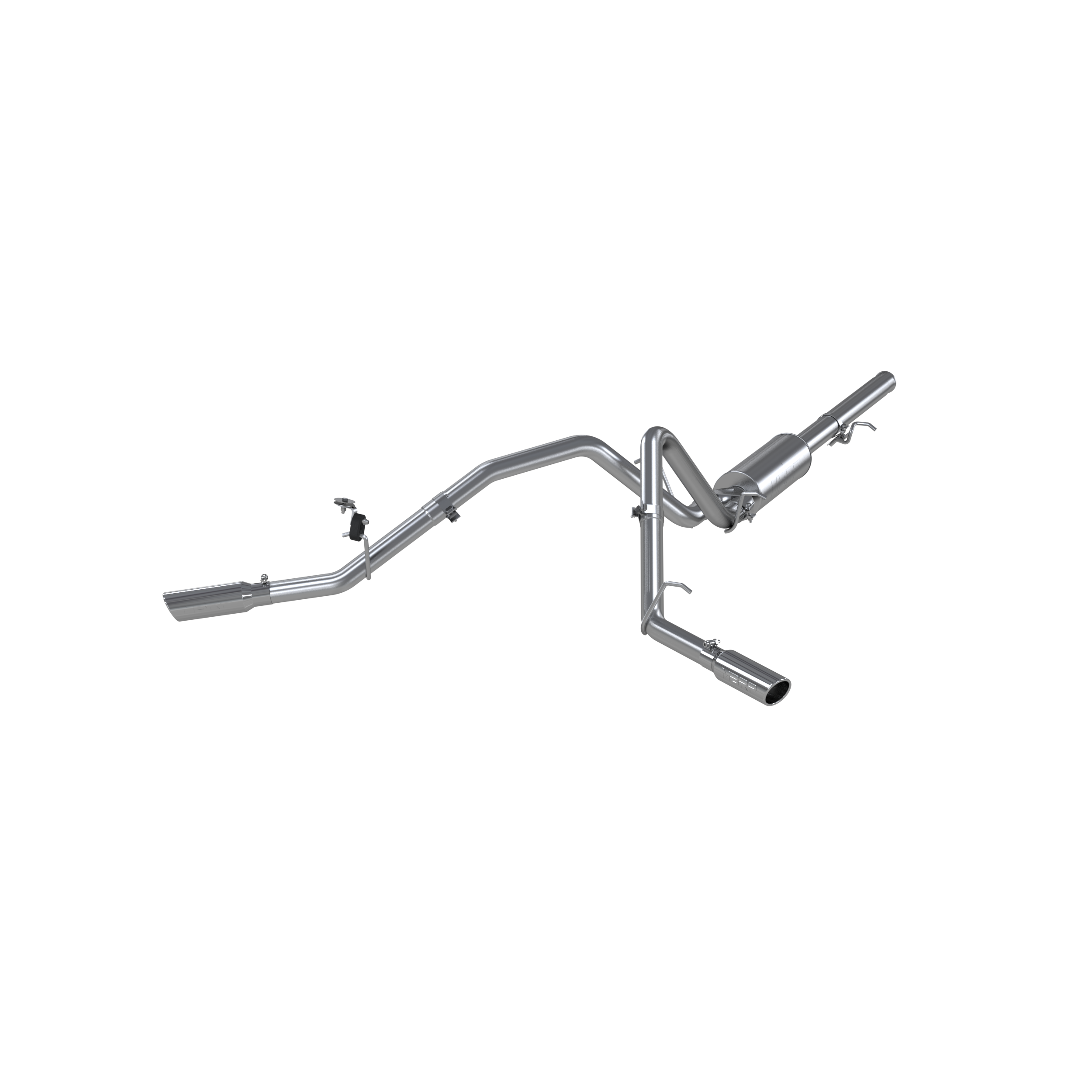 Cat Back Exhaust System Dual Split Side T409 Stainless Steel For 09-13 Silverado/Sierra 1500 4.8/5.3/6.0L RC/Extended Cab/Crew Cab MBRP