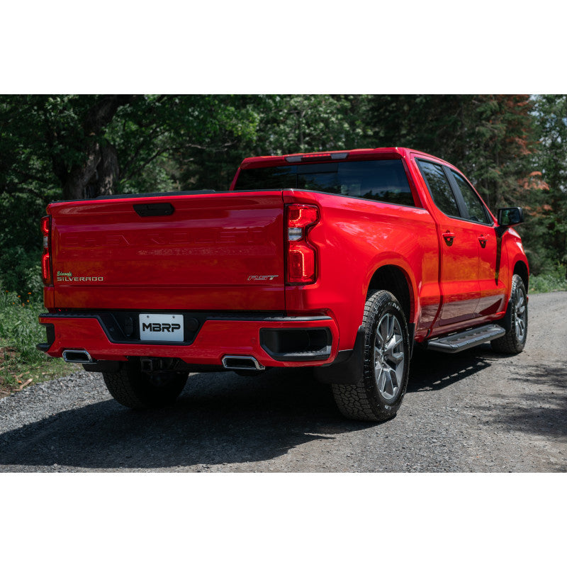 2.5 Inch Cat Back Exhaust System For 19-up Silverado/Sierra 1500 6.2L, 2022 Silverado LTD/ Sierra Limited 6.2L Dual Rear 304 Stainless Steel MBRP