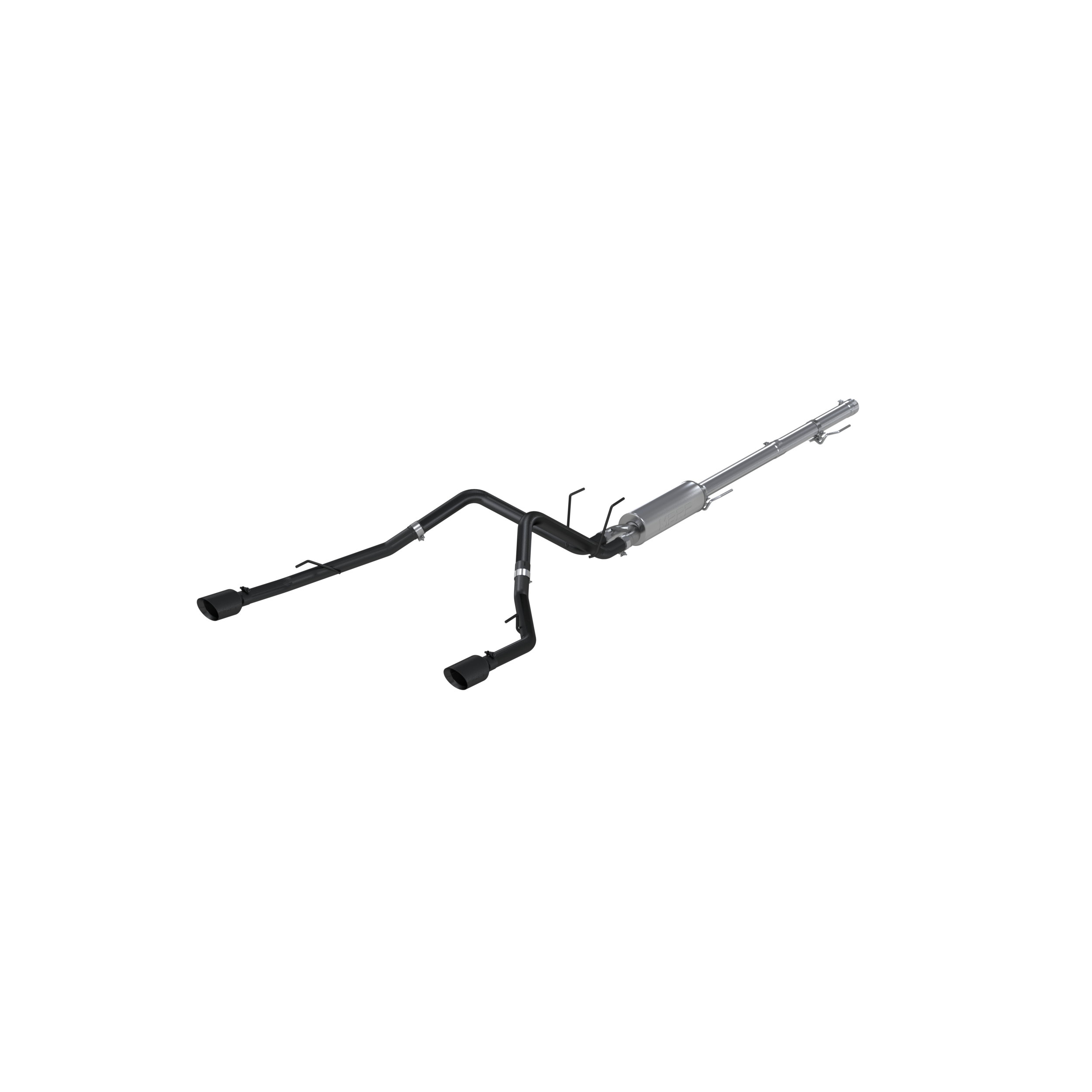 Cat Back Exhaust System Dual Split Rear Black Coated Through Stock Bumper For 09-18 RAM 1500 5.7L 19-24 RAM 1500 Classic MBRP