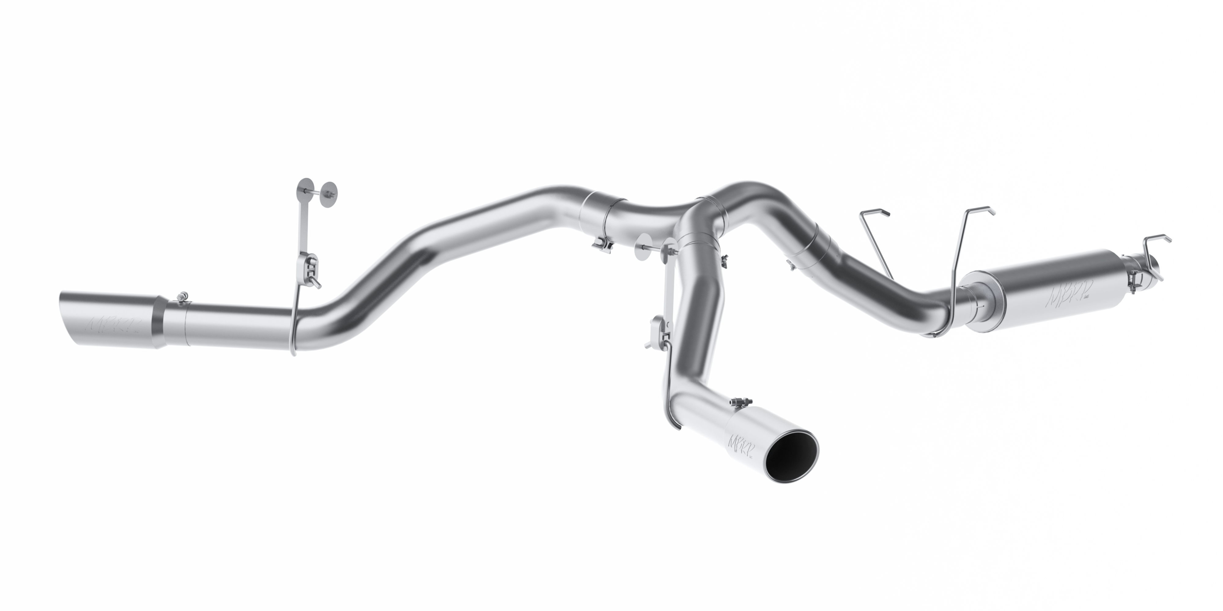 4 Inch Cat Back Exhaust System For 14-Up RAM 2500 6.4L Dual Split Side Exit T409 Stainless Steel MBRP