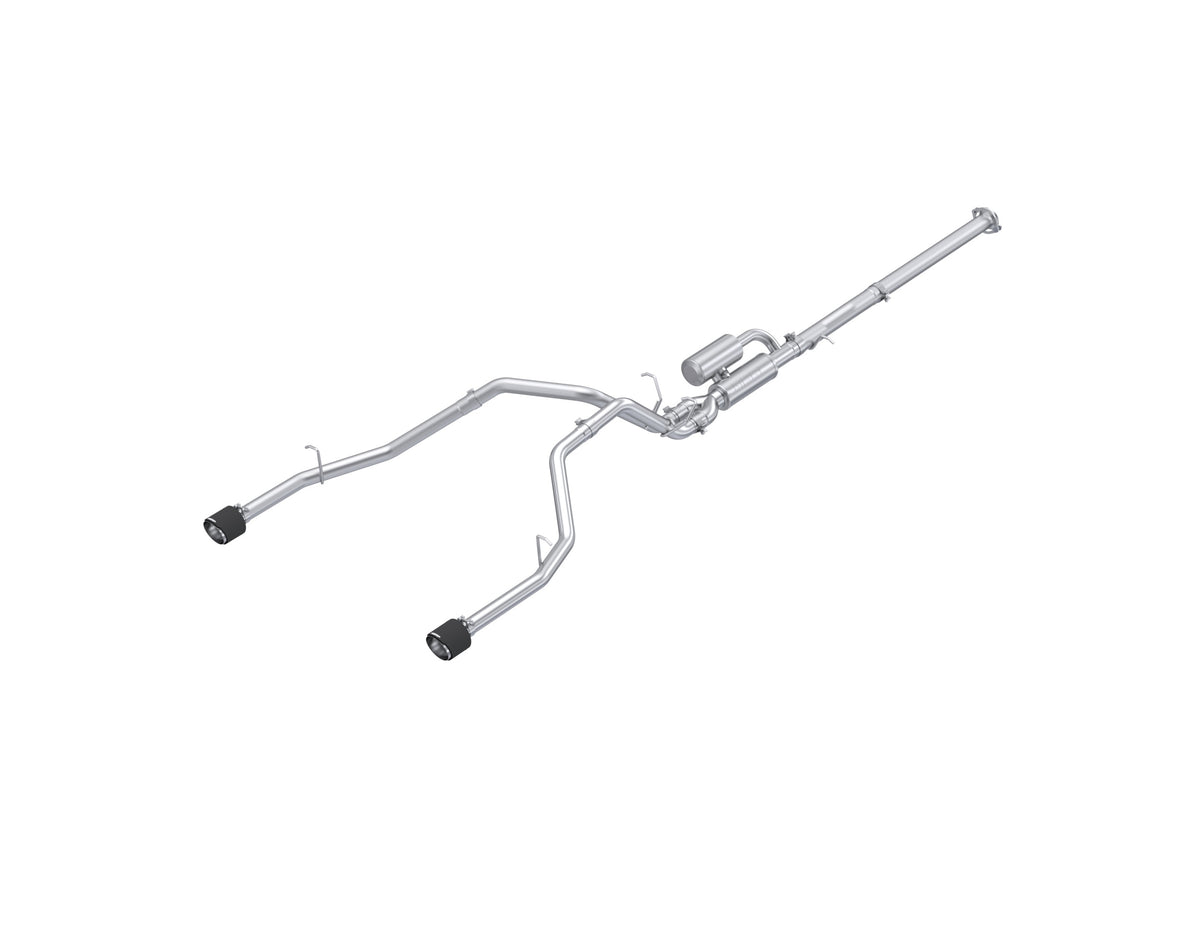 2025-Up Ram 1500 3.0L SST SO Armor Pro 3 inch Cat-back 2.5 Inch Dual Split Rear Exhaust with Carbon Fiber Tips MBRP