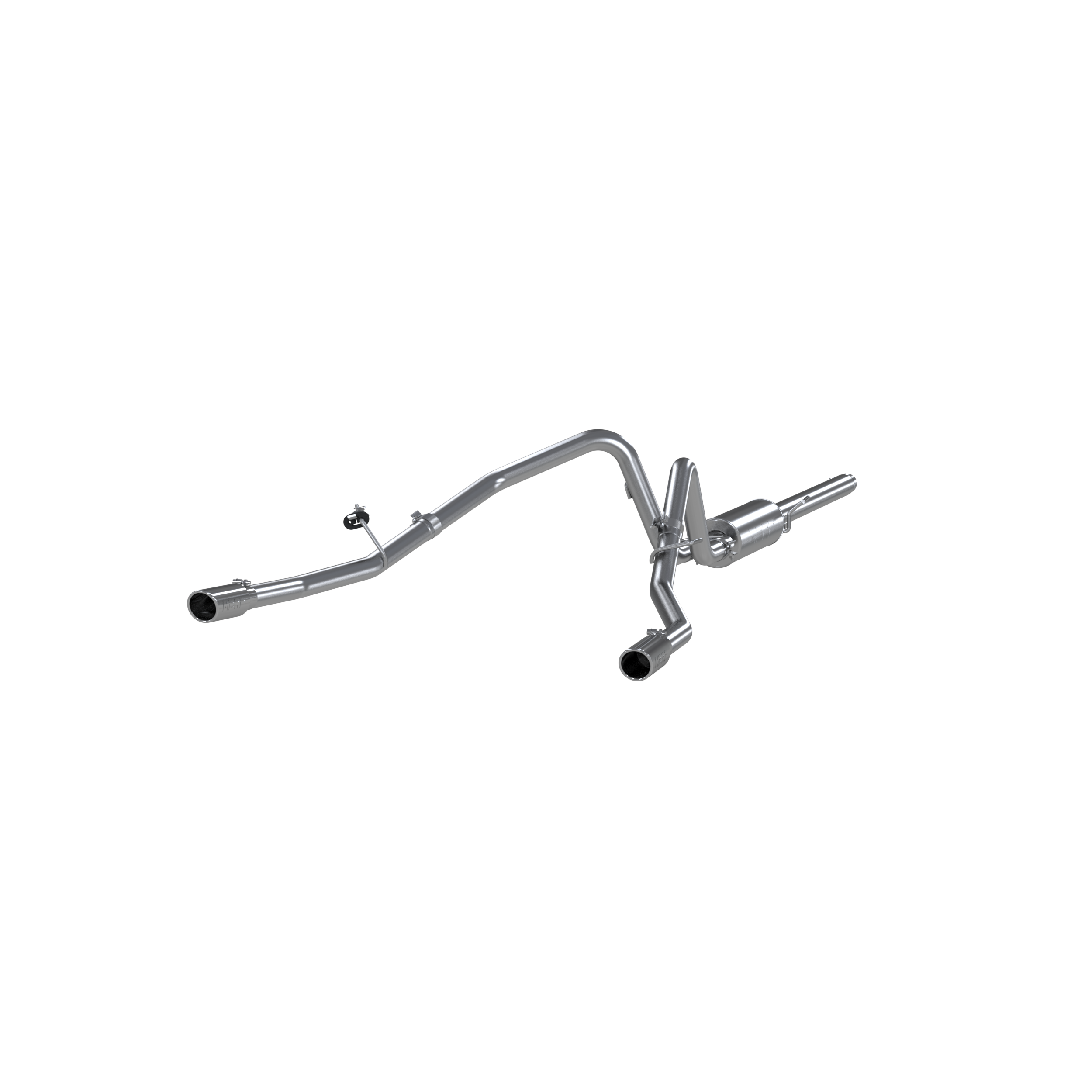 3 Inch Cat Back Exhaust System Dual Split Rear For 04-08 Ford F-150 Extended Cab/Crew Cab Aluminized Steel MBRP