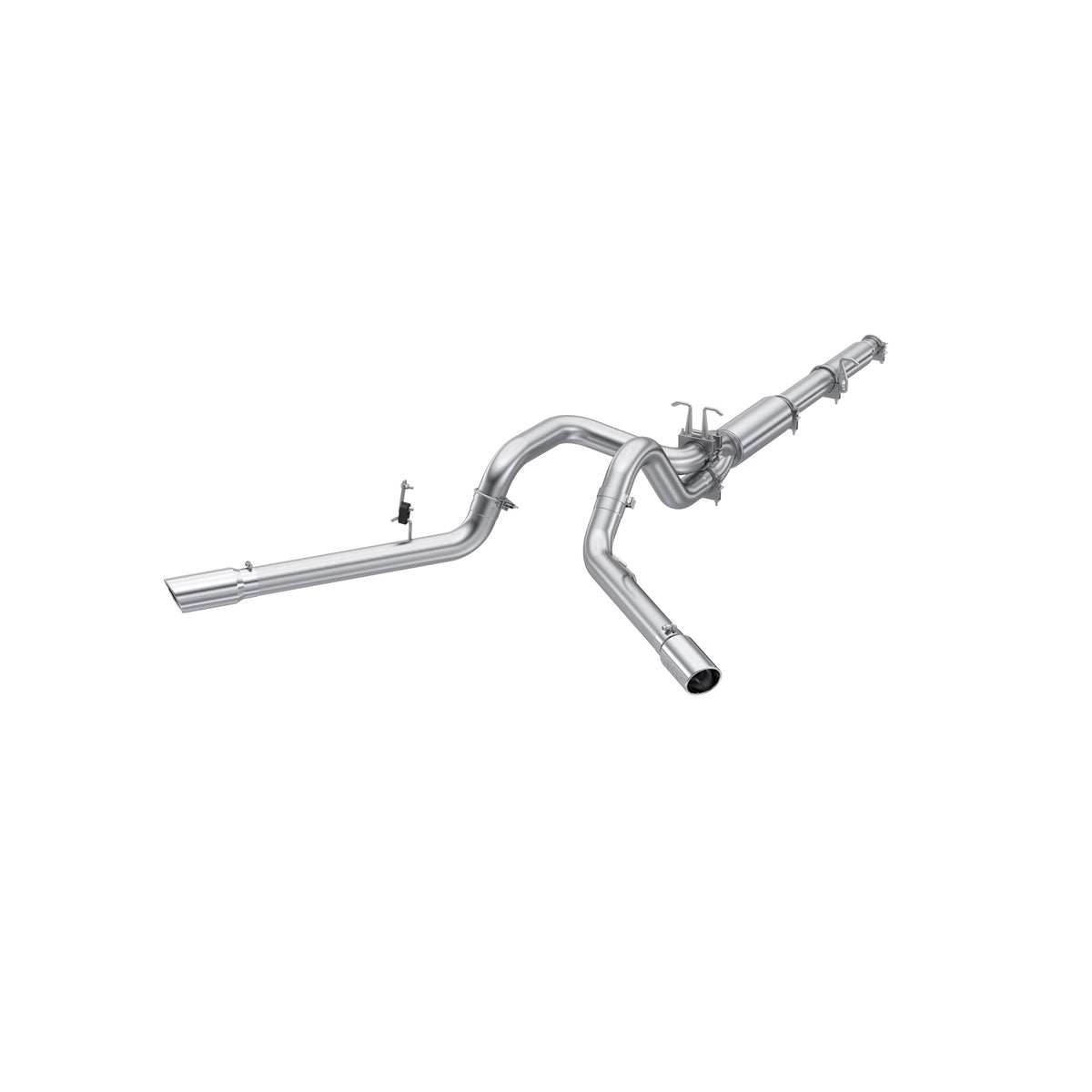 Cat Back Exhaust System 4 Inch Dual Split Side Aluminized Steel For 99-04 Ford F-250/350 V-10 MBRP