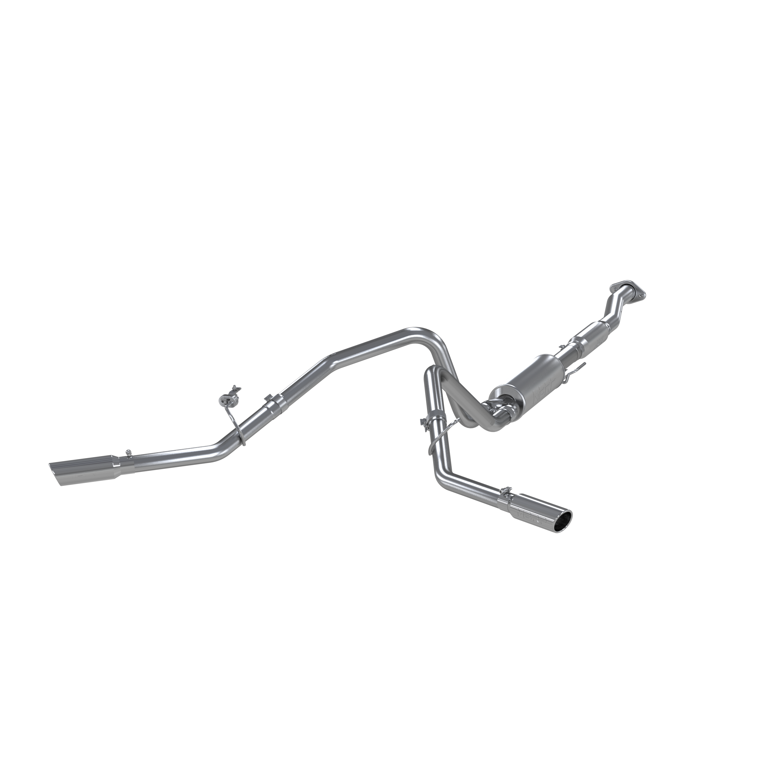 11-14 Ford F-150 3 Inch Cat-Back 2.5 Inch Dual Split Side Armor Lite, MBRP