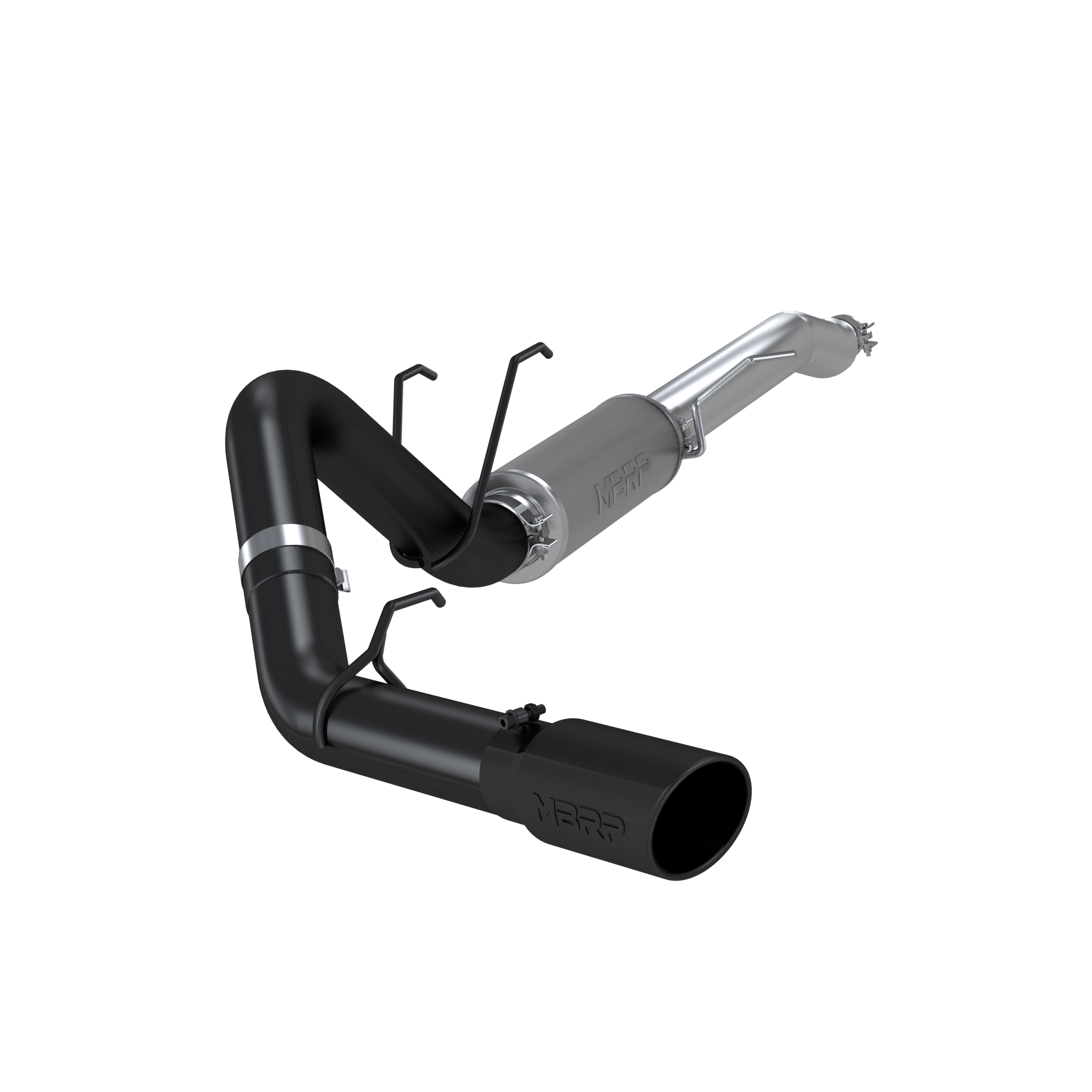 Ford 4 Inch Exhaust Resonator Back Single Side Exit Armor BLK For 17-Up Ford F250/F350 MBRP