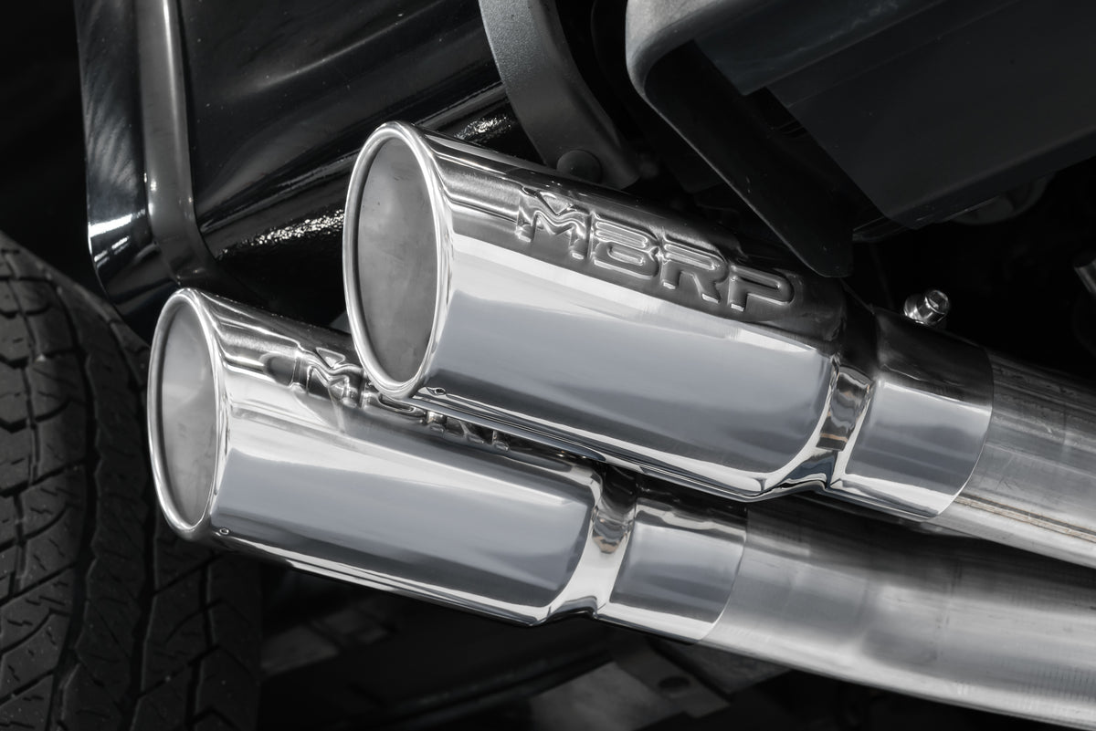 3 Inch Cat Back Exhaust System Pre-Axle Dual Outlet Black Coated Street Version For 15-20 Ford F-150 MBRP