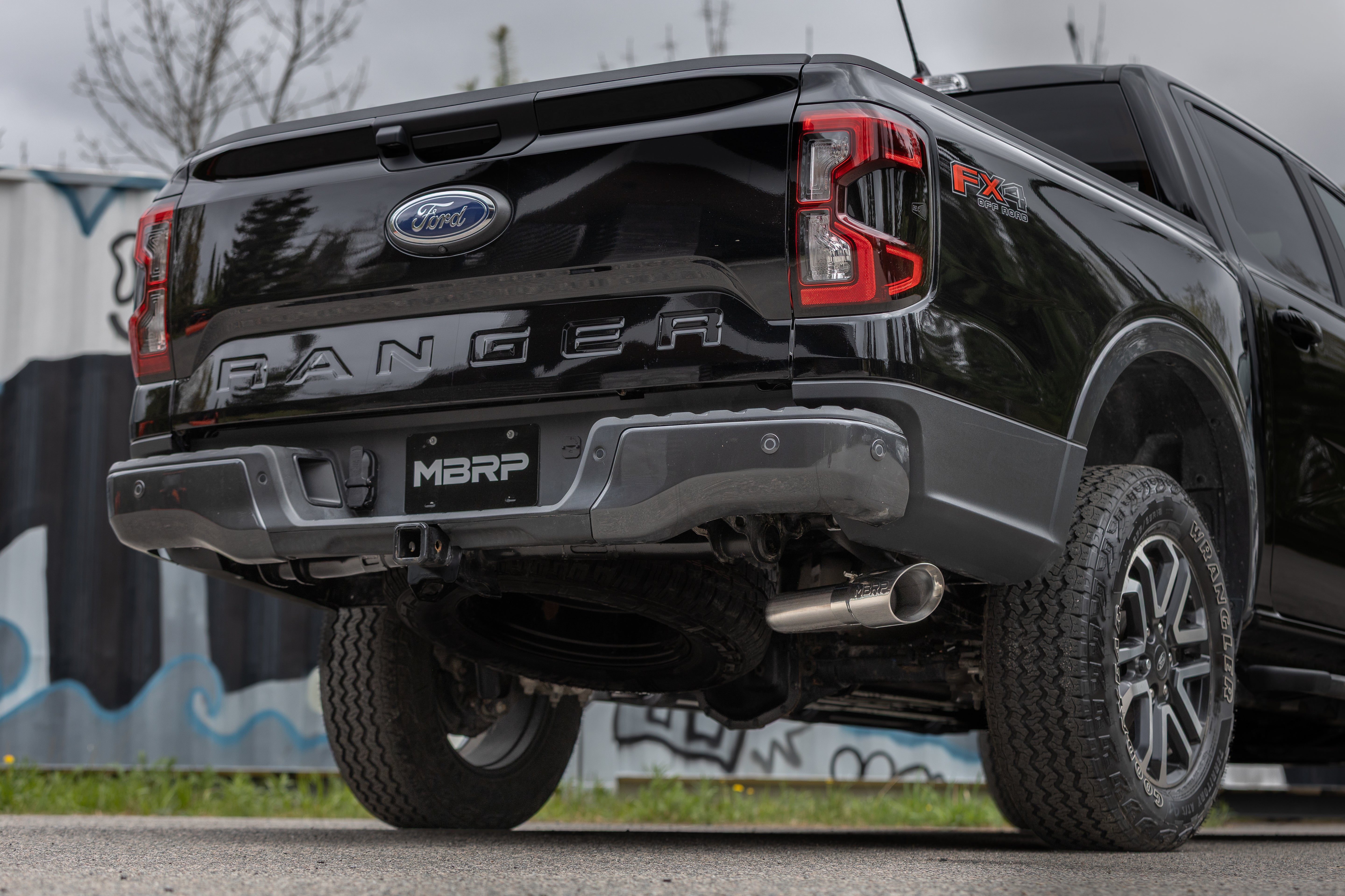 2024 Ford Ranger 2.3L Ecoboost Armor Pro T304SS 3-Inch Cat-Back Single Side Exit with Polished Tip MBRP