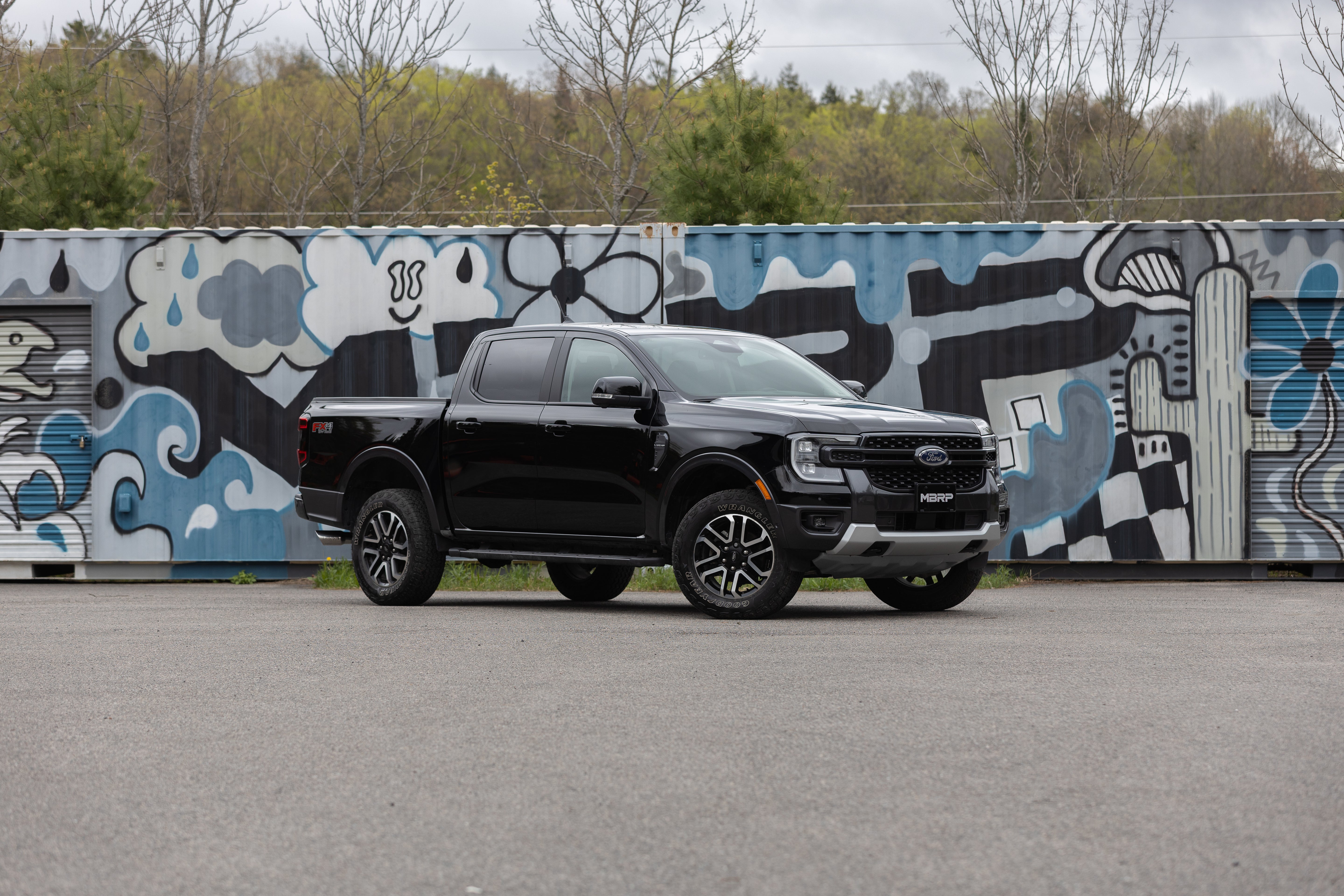 2024 Ford Ranger 2.3L Ecoboost Armor Lite Aluminized Steel 3-Inch Cat-Back Single Side Exit with Polished Tip MBRP