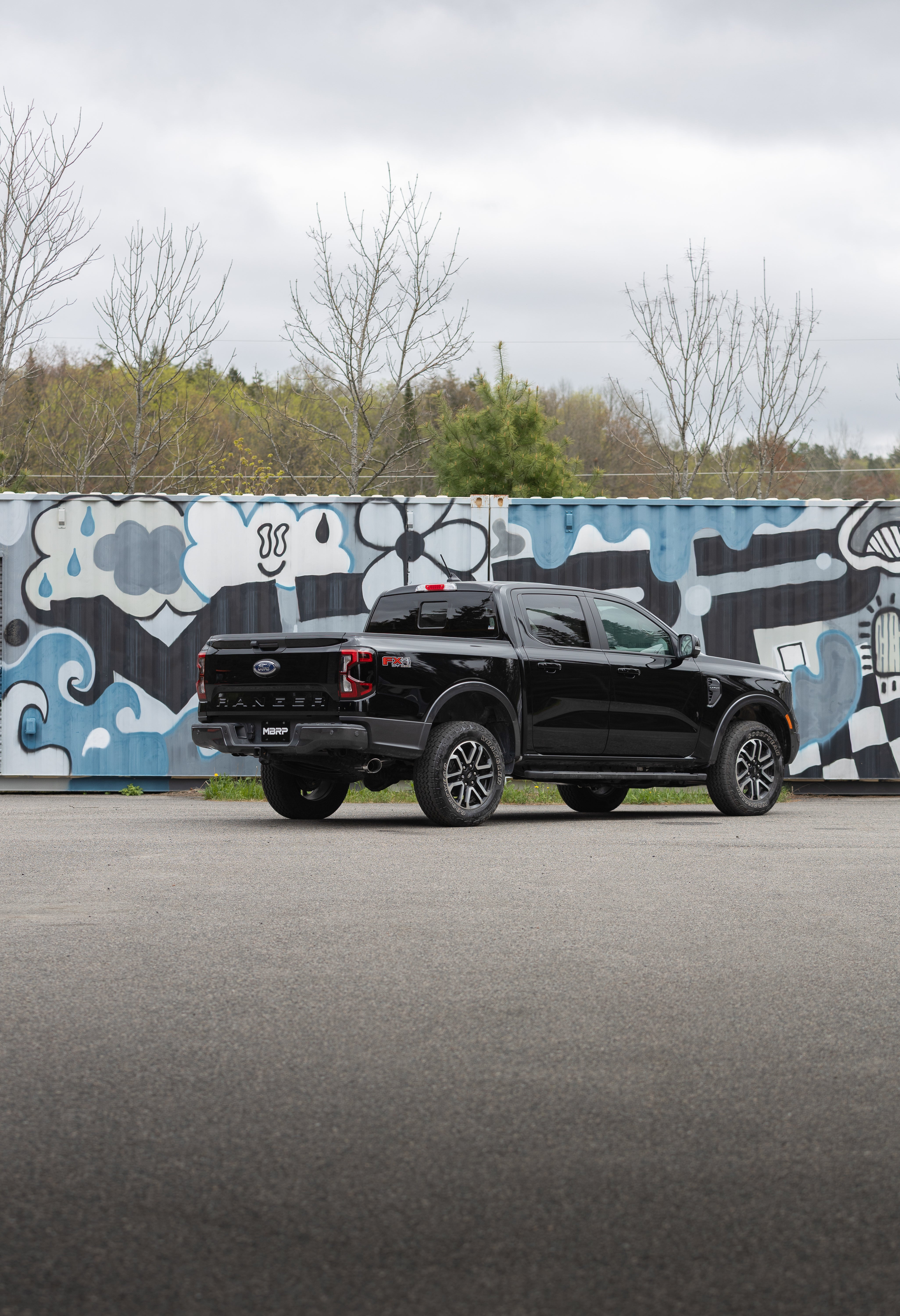 2024 Ford Ranger 2.3L Ecoboost Armor Lite Aluminized Steel 3-Inch Cat-Back Single Side Exit with Polished Tip MBRP