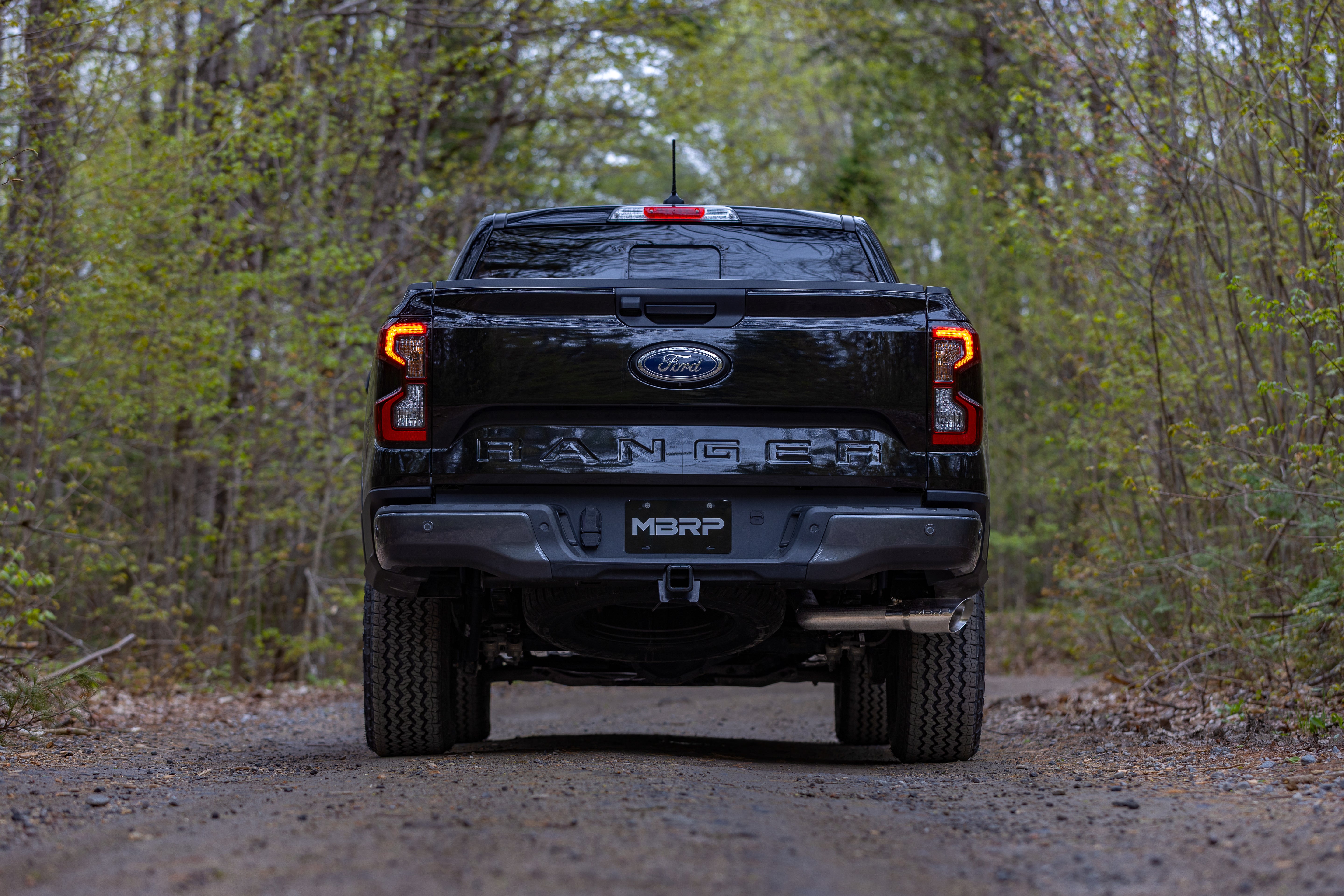 2024 Ford Ranger 2.3L Ecoboost Armor Lite Aluminized Steel 3-Inch Cat-Back Single Side Exit with Polished Tip MBRP