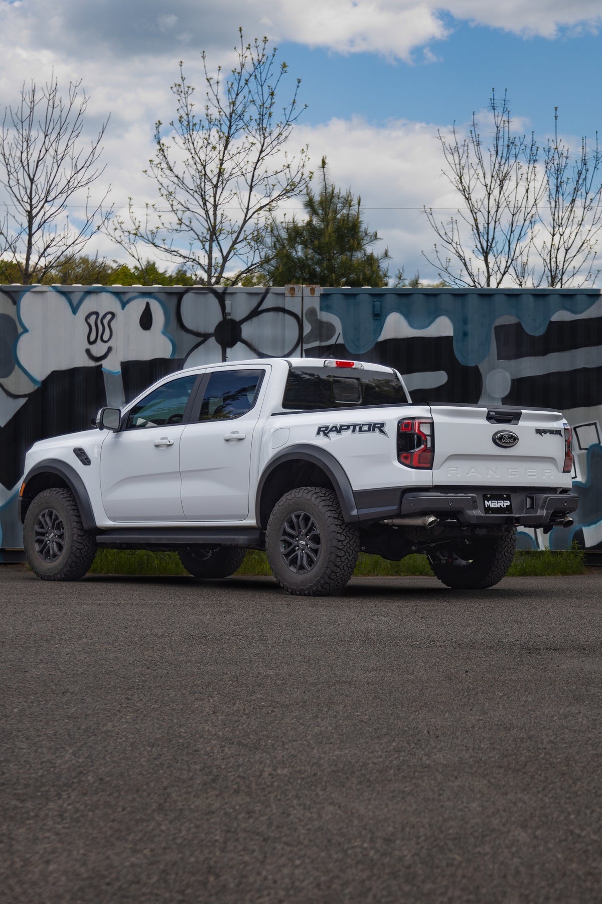 24-Present Ford Ranger Raptor 3.0L EcoBoost, Armor Pro 3-Inch Axle-Back Dual Rear Turn-Down MBRP