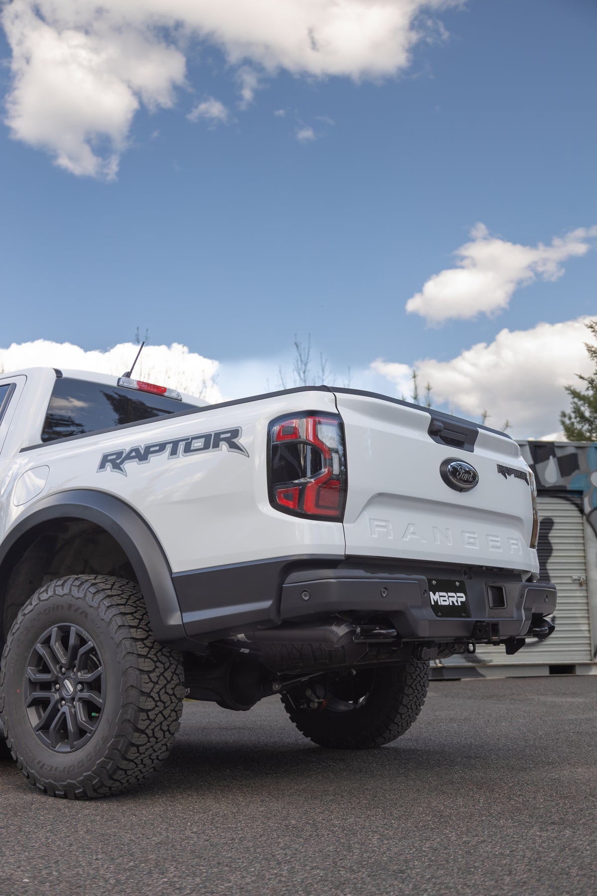 24-Present Ford Ranger Raptor 3.0L EcoBoost, Armor BLK 3-Inch Axle-Back Dual Rear Turn-Down MBRP