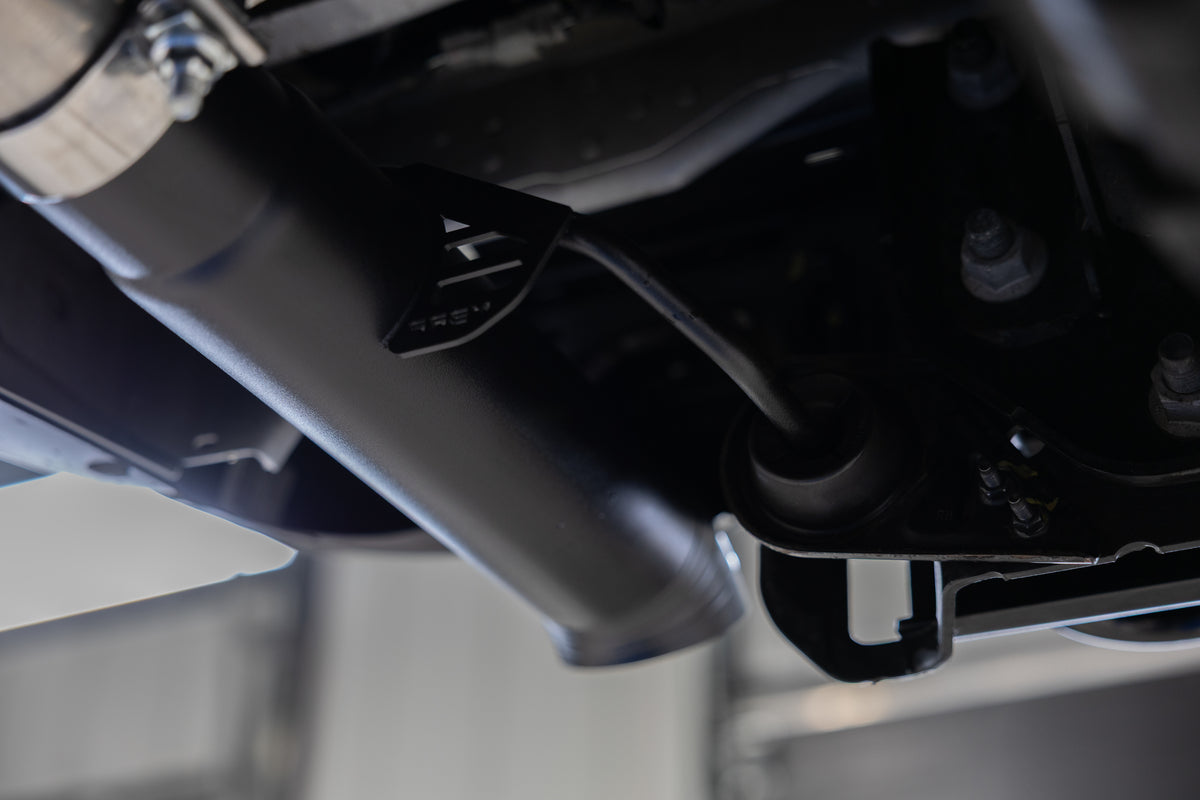 22-Present Ford F-150 Raptor 3.5L and Raptor R 5.2L Armor BLK 3-Inch Axle-Back Dual Split Rear Turn Down MBRP
