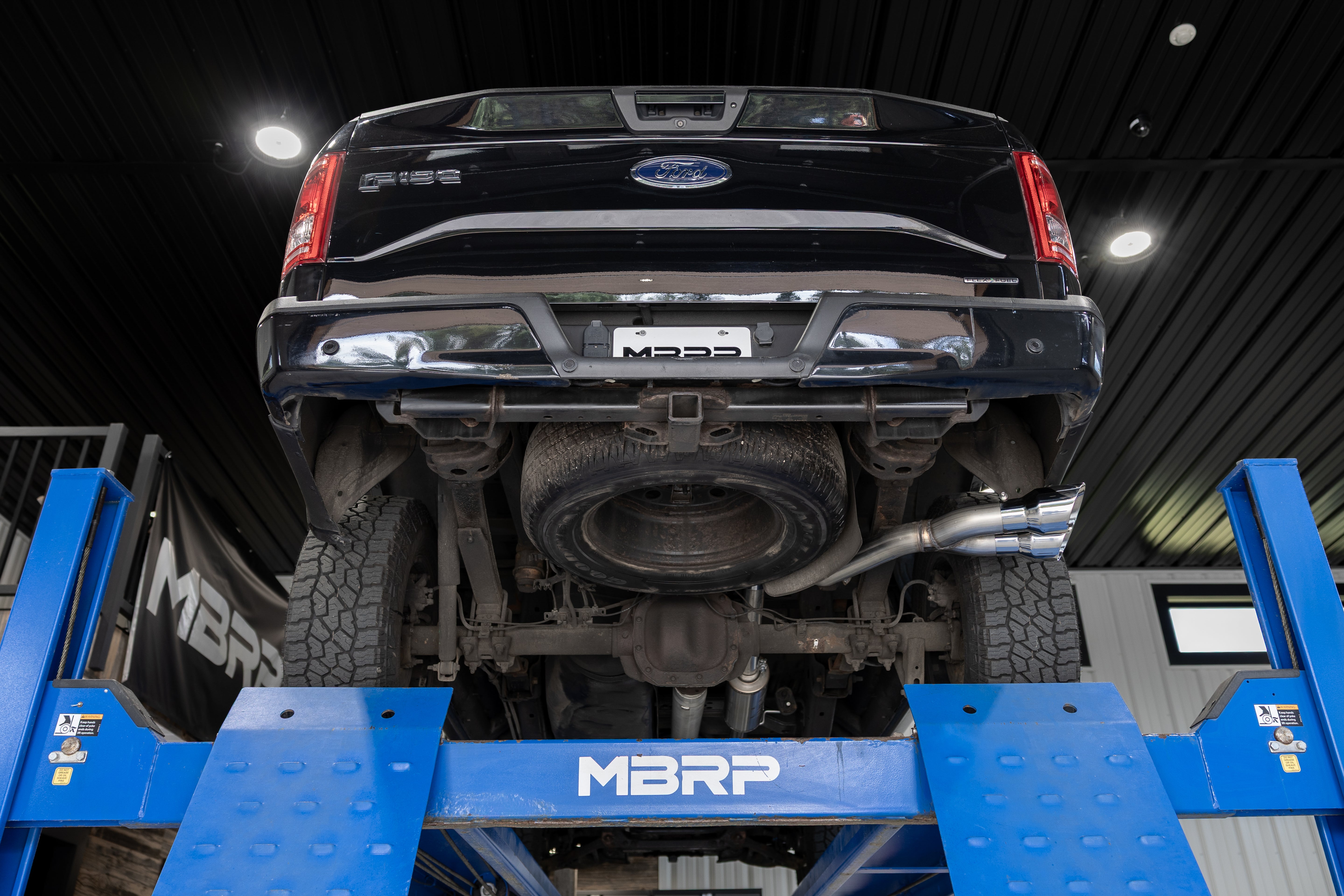 15-20 Ford F-150 2.7L, 3.5L and 5.0L Armor Lite 3-Inch Cat-Back Passenger Side Exit with Polished Tips MBRP