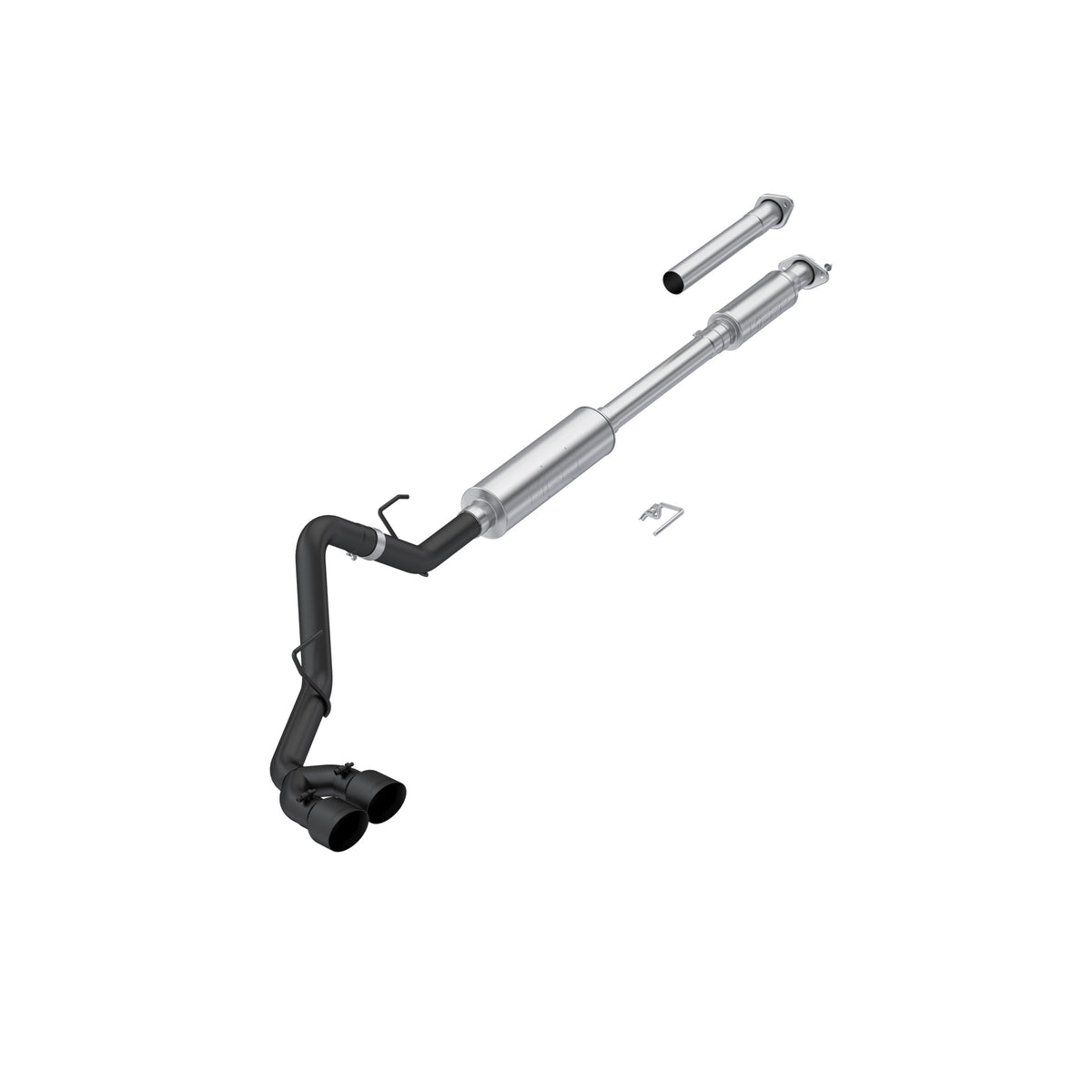 15-20 Ford F-150 2.7L, 3.5L and 5.0L, Armor BLK 3-Inch Cat-Back Passenger Side Exit with Black Tips MBRP