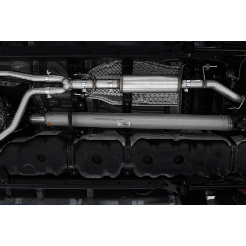 2022-Up Toyota Tundra 3.4L T304 Stainless Steel 2.5 Inch Dual Cat-Back Single Side Exit MBRP