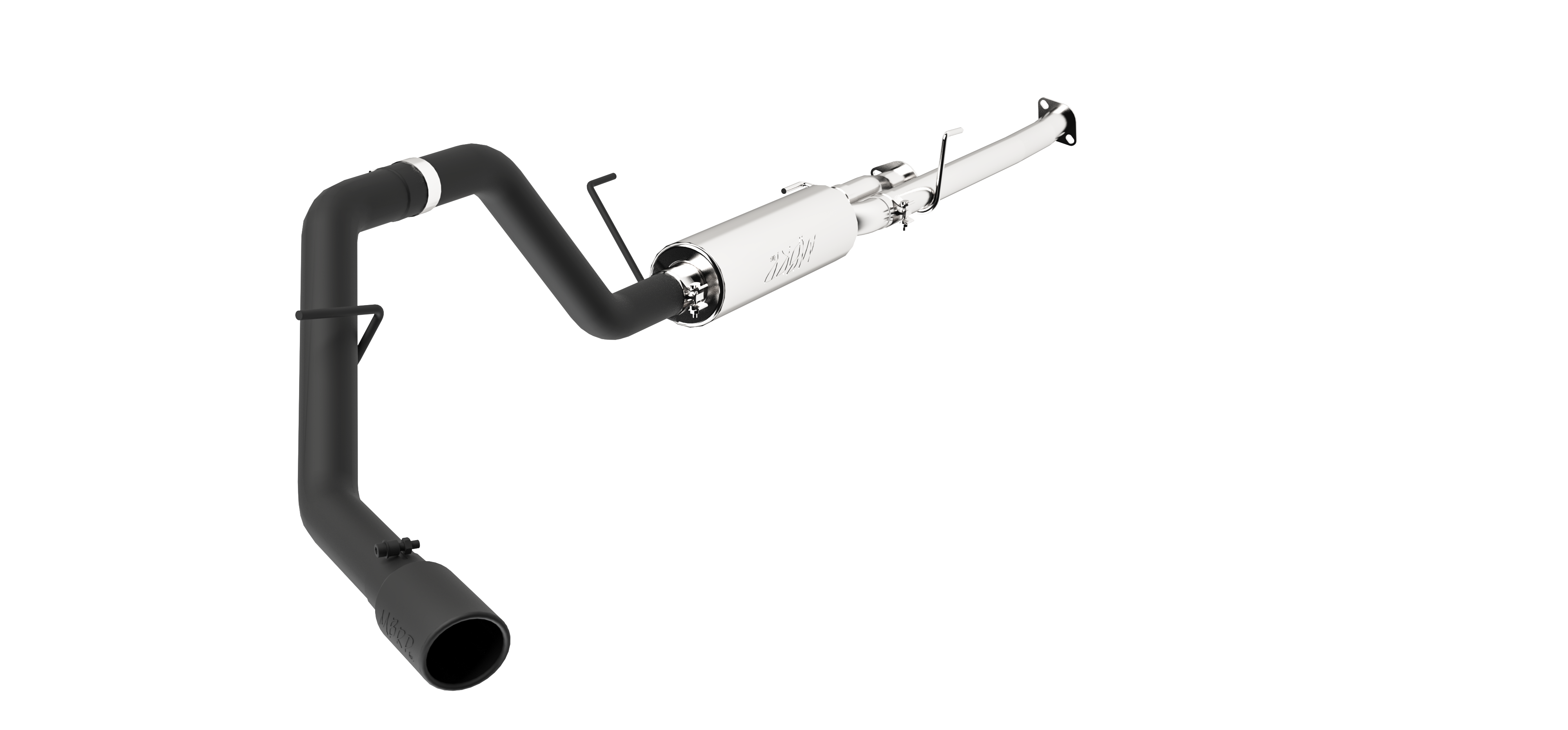Cat Back Exhaust System Single Side Black Aluminized Steel For 09-21 Toyota Tundra 5.7L, EC-Std. and SB/Crew Cab/Short Bed MBRP