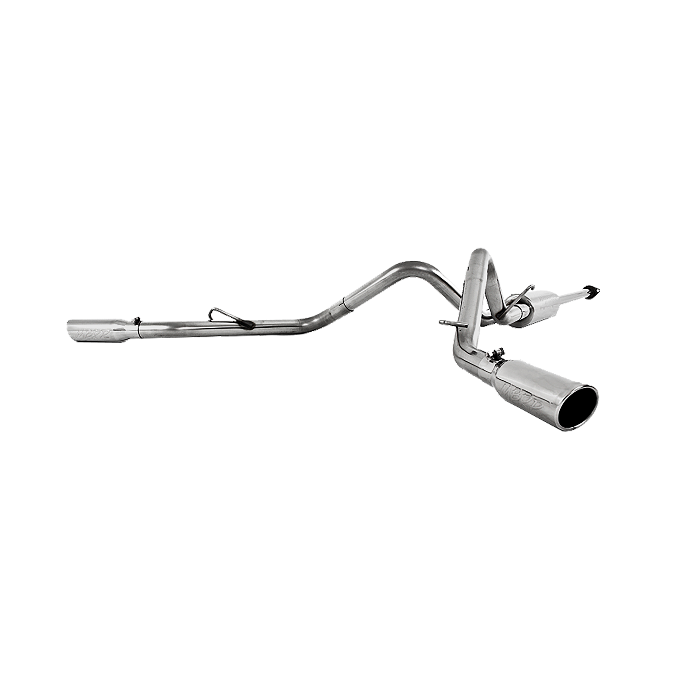 Cat Back Exhaust System Dual Split Side T409 Stainless Steel For 05-15 Toyota Toyota Tacoma MBRP