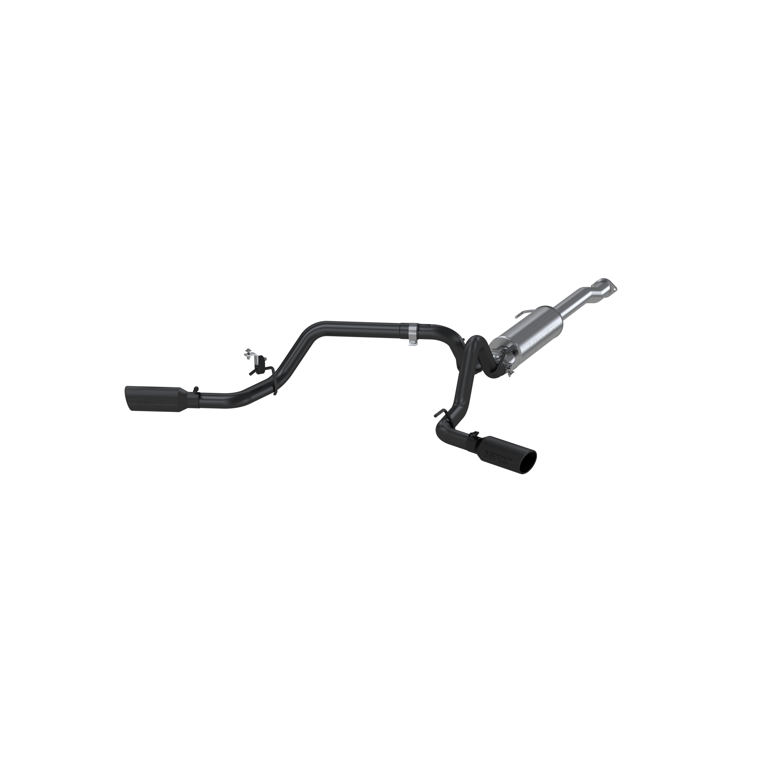 Toyota 3 Inch Cat Back Exhaust System For 16-23 Toyota Tacoma 3.5L Dual Split Side Armor BLK Series MBRP