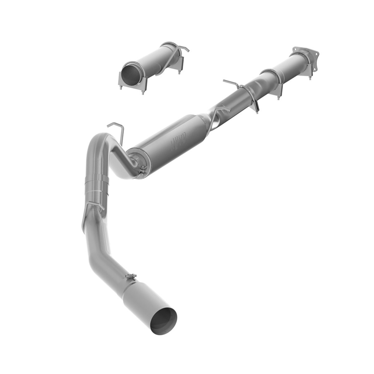 4 Inch Cat Back Exhaust System For 01-05 Silverado/Sierra 2500/3500 Duramax Ext/Crew Cab Single Side Aluminized Steel MBRP