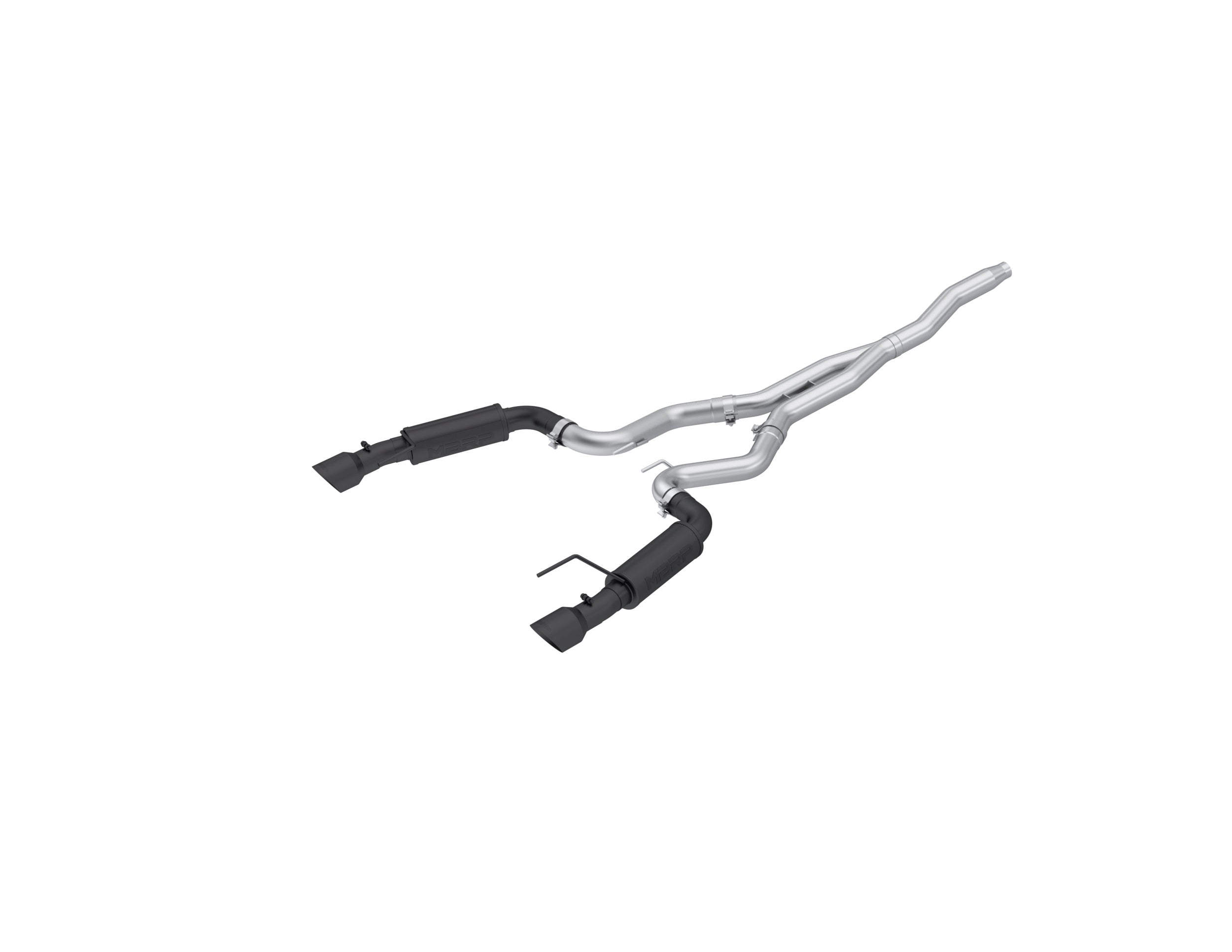 3 Inch Cat Back Exhaust System Dual Split Rear For 15-Up Ford Mustang 2.3 EcoBoost Race Version 4.5 Inch Tips Black MBRP