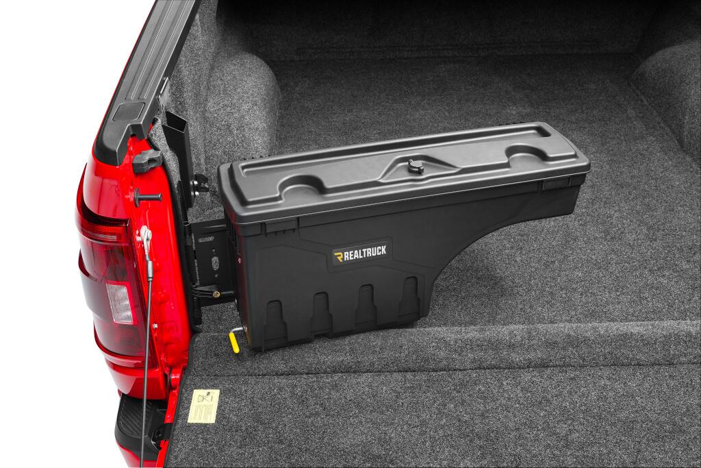 Truck Bed Storage Box Swing Case 2015-2026 Ford F-150 (Includes Lightning) Drivers Side Black Smooth UnderCover