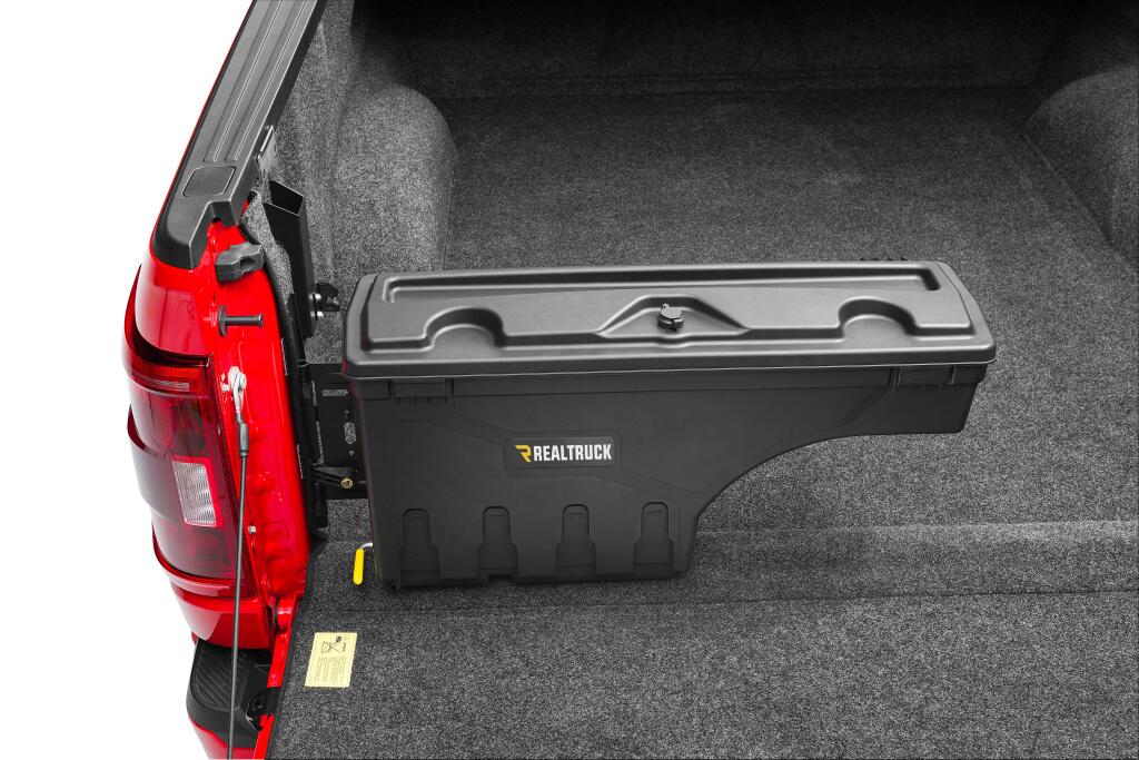 Truck Bed Storage Box Swing Case 2015-2026 Ford F-150 (Includes Lightning) Drivers Side Black Smooth UnderCover