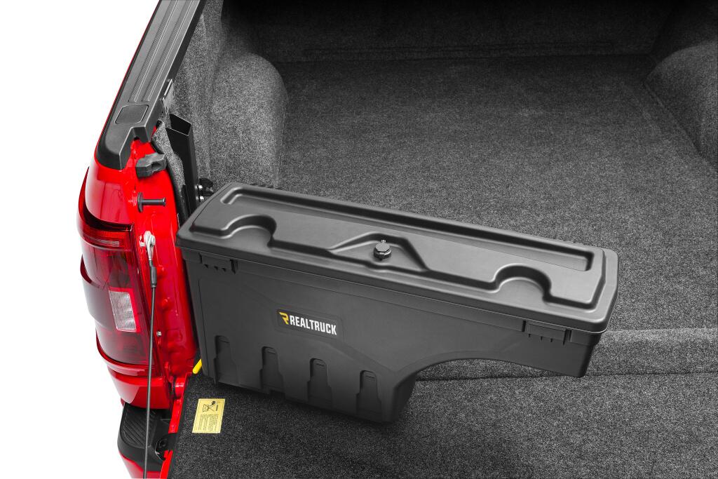 Truck Bed Storage Box Swing Case 2015-2026 Ford F-150 (Includes Lightning) Drivers Side Black Smooth UnderCover