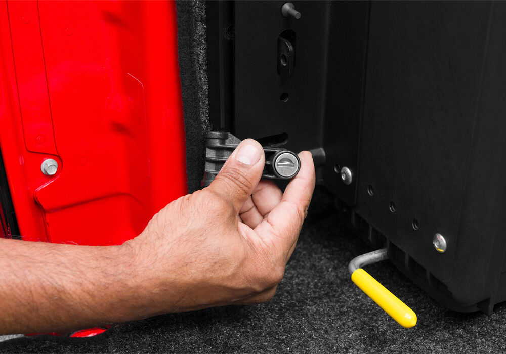 Truck Bed Storage Box Swing Case 2015-2026 Ford F-150 (Includes Lightning) Drivers Side Black Smooth UnderCover