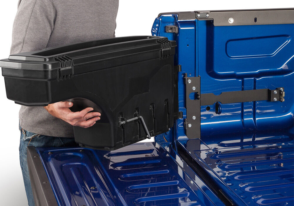 Truck Bed Storage Box Swing Case 2002-2018 (2019-2023 Classic) Dodge Ram 1500/2003-2025 2500/3500 Drivers Side Without RamBox Black Smooth Will NOT Fit 2013-2025 Ram 3500 With Factory Tow Package UnderCover