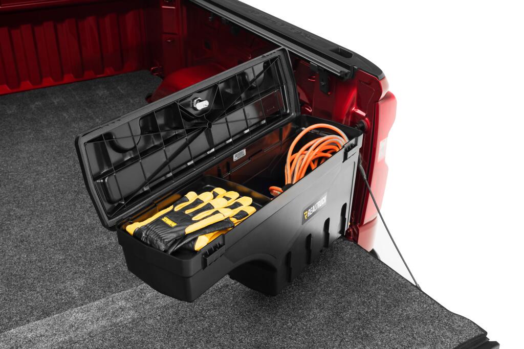 Truck Bed Storage Box Swing Case 2002-2018 (2019-2023 Classic) Dodge Ram 1500/2003-2025 2500/3500 Passenger Side Without RamBox Black Smooth Will NOT Fit 2013-2025 Ram 3500 With Factory Tow Package UnderCover
