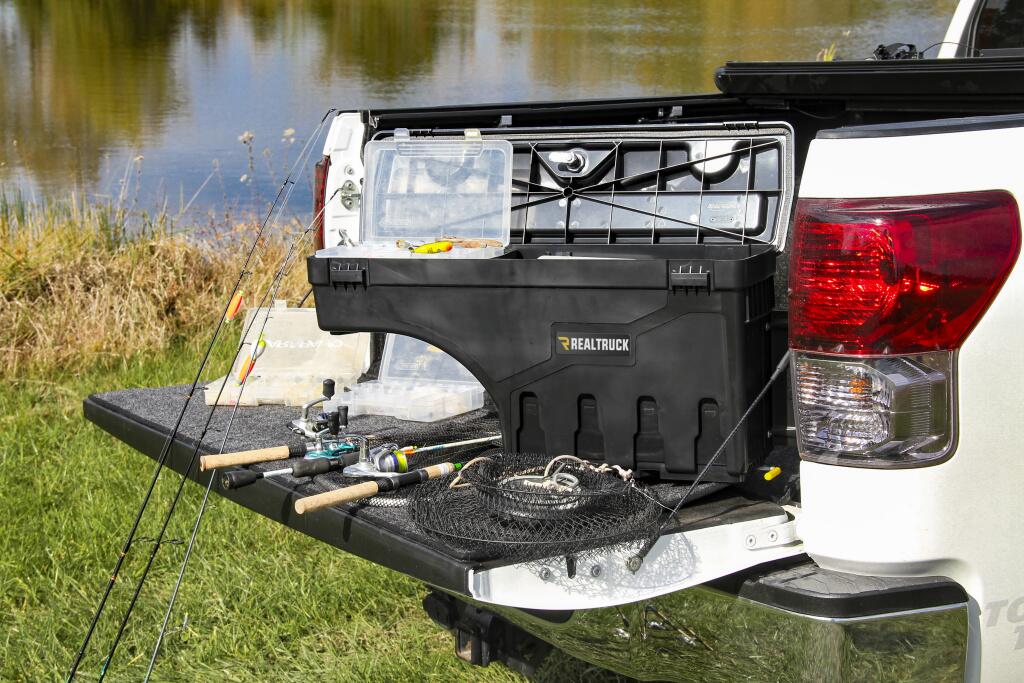 Truck Bed Storage Box Swing Case 2002-2018 (2019-2023 Classic) Dodge Ram 1500/2003-2025 2500/3500 Passenger Side Without RamBox Black Smooth Will NOT Fit 2013-2025 Ram 3500 With Factory Tow Package UnderCover