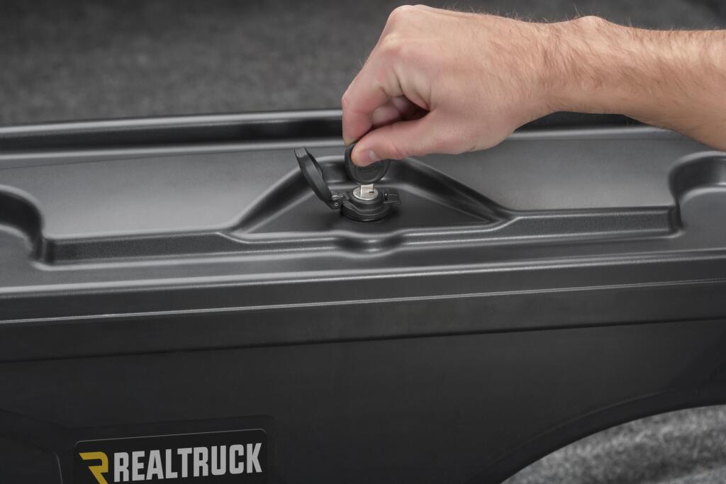 Truck Bed Storage Box Swing Case 2019-2026 (New Body Style) Ram 1500 Without RamBox Drivers Side Black Smooth UnderCover