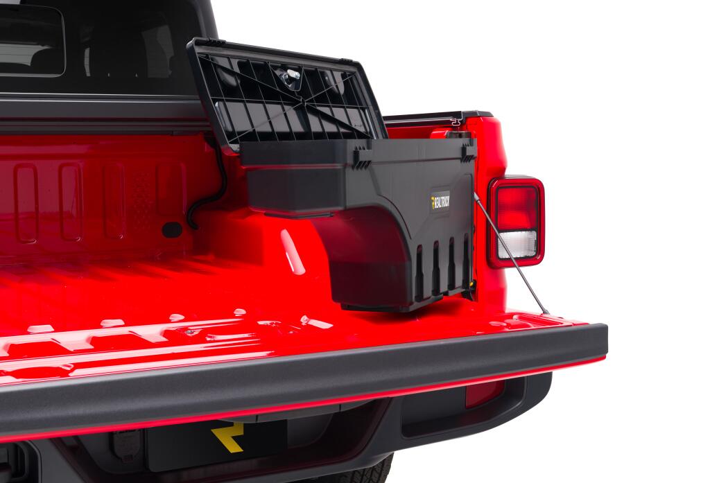 Truck Bed Storage Box Swing Case 2020-2025 Jeep Gladiator Passenger Side Black Smooth UnderCover