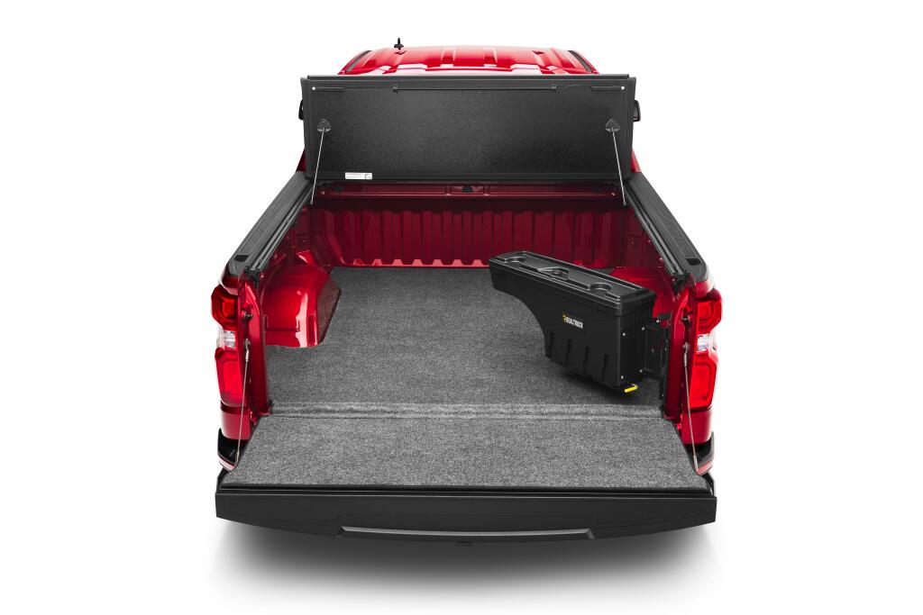 Truck Bed Storage Box Swing Case 2016-2024 Nissan Titan Without Titan Box Passenger Side Black Smooth UnderCover